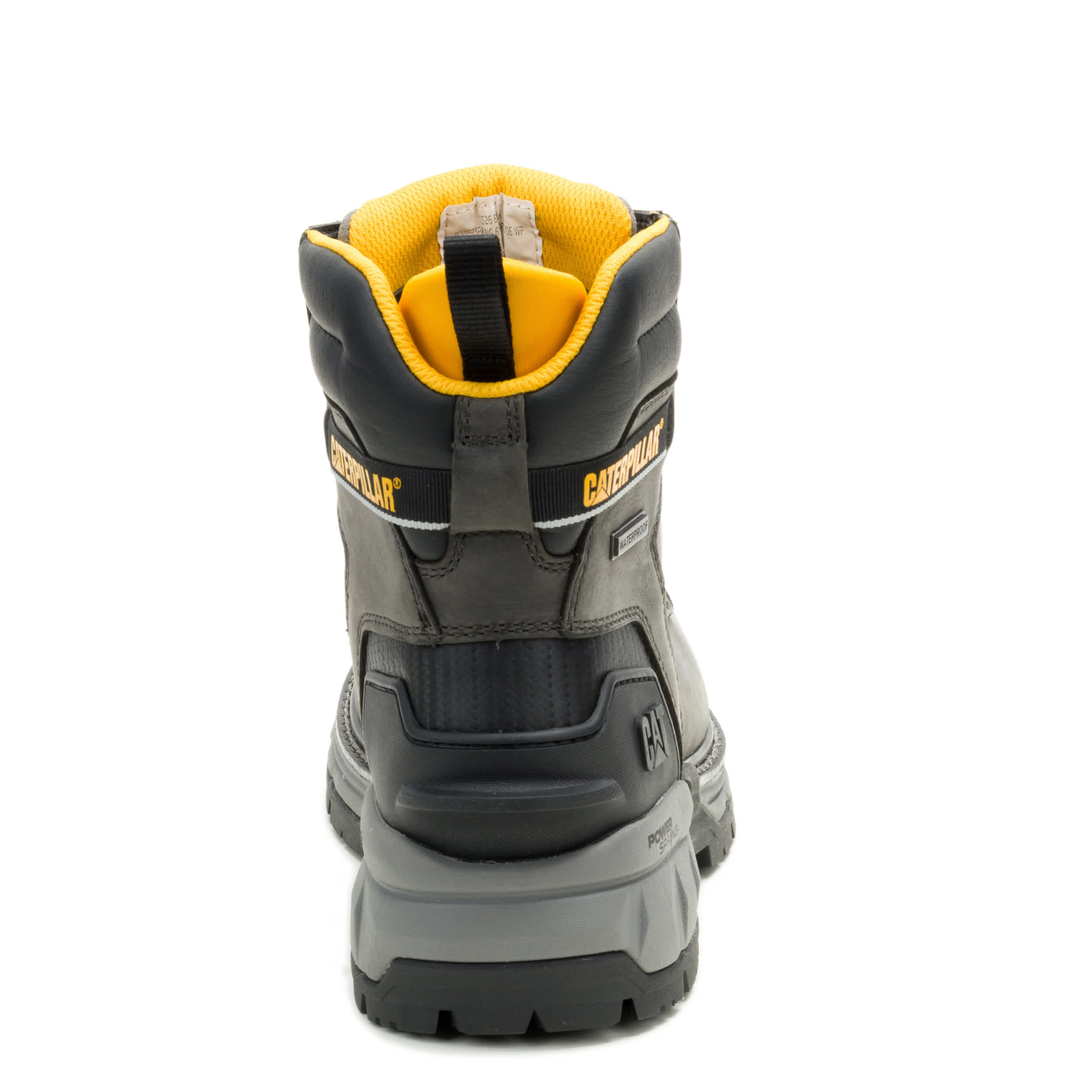 CATERPILLAR-MENS EXCAVATOR POWER SPRING SOFT TOE 6" WATERPROOF WORK-GREY & 