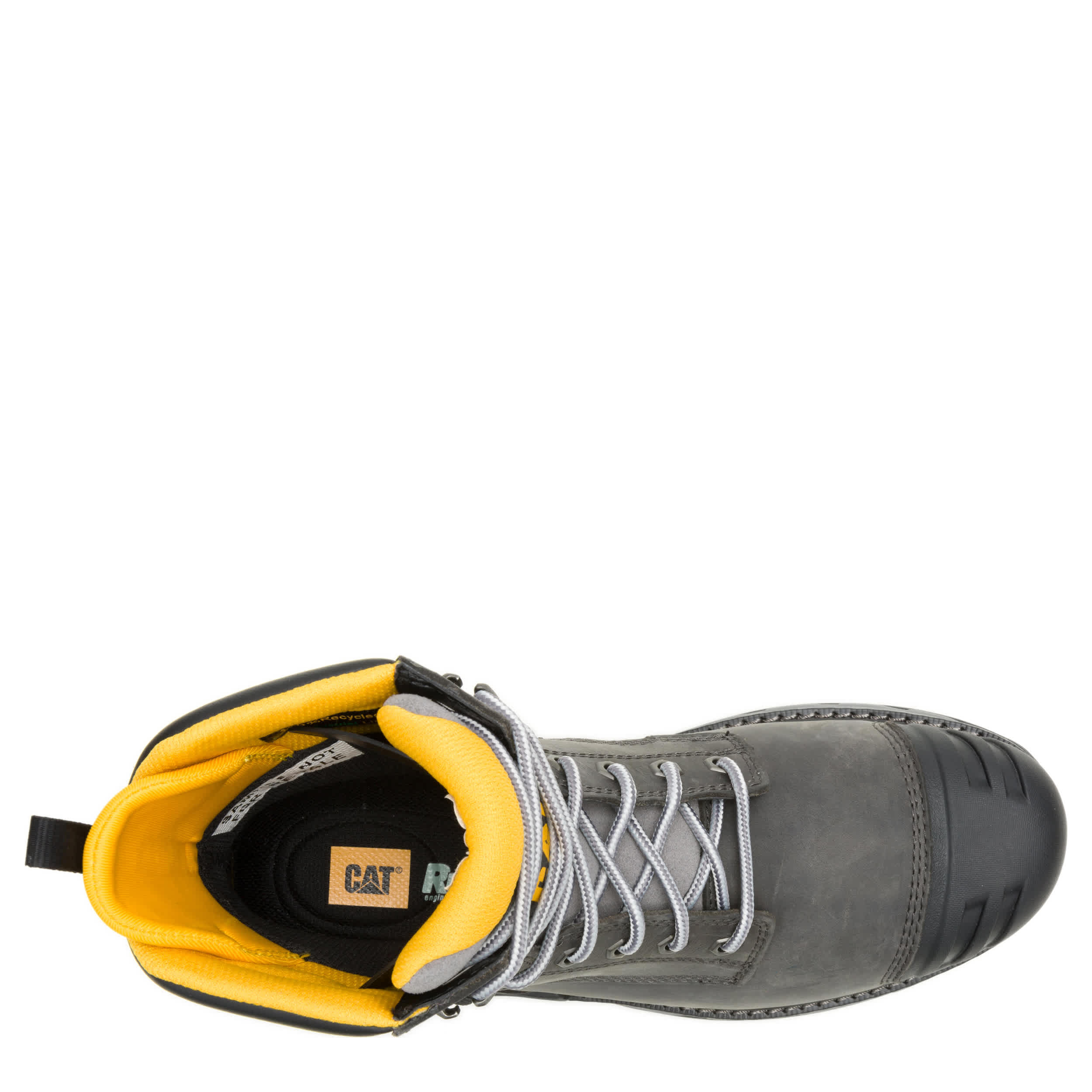 CATERPILLAR-MENS EXCAVATOR POWER SPRING SOFT TOE 6" WATERPROOF WORK-GREY & 