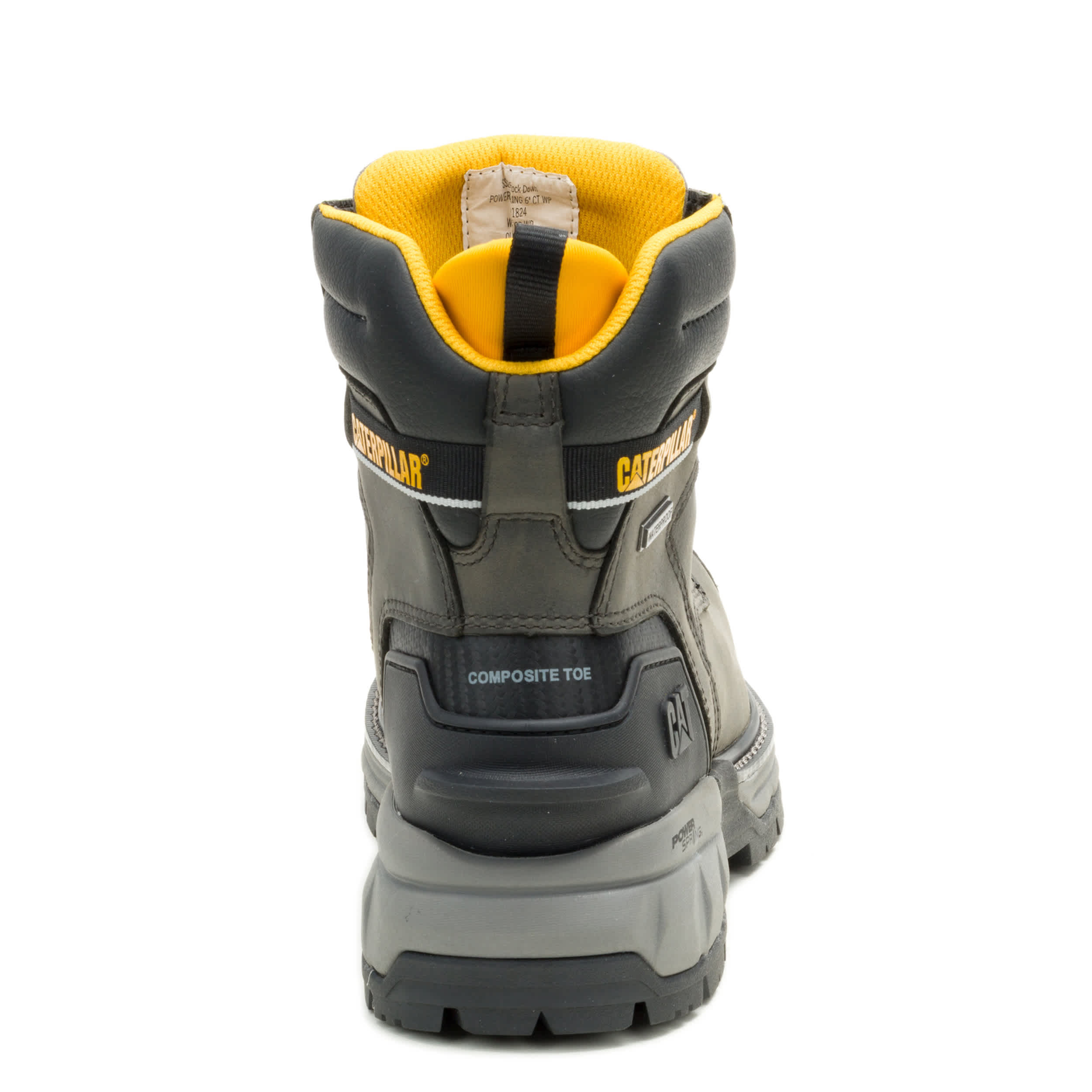 CATERPILLAR-MENS EXCAVATOR POWER SPRING COMPOSIT 6" WATERPROOF WORK-GREY & GREY