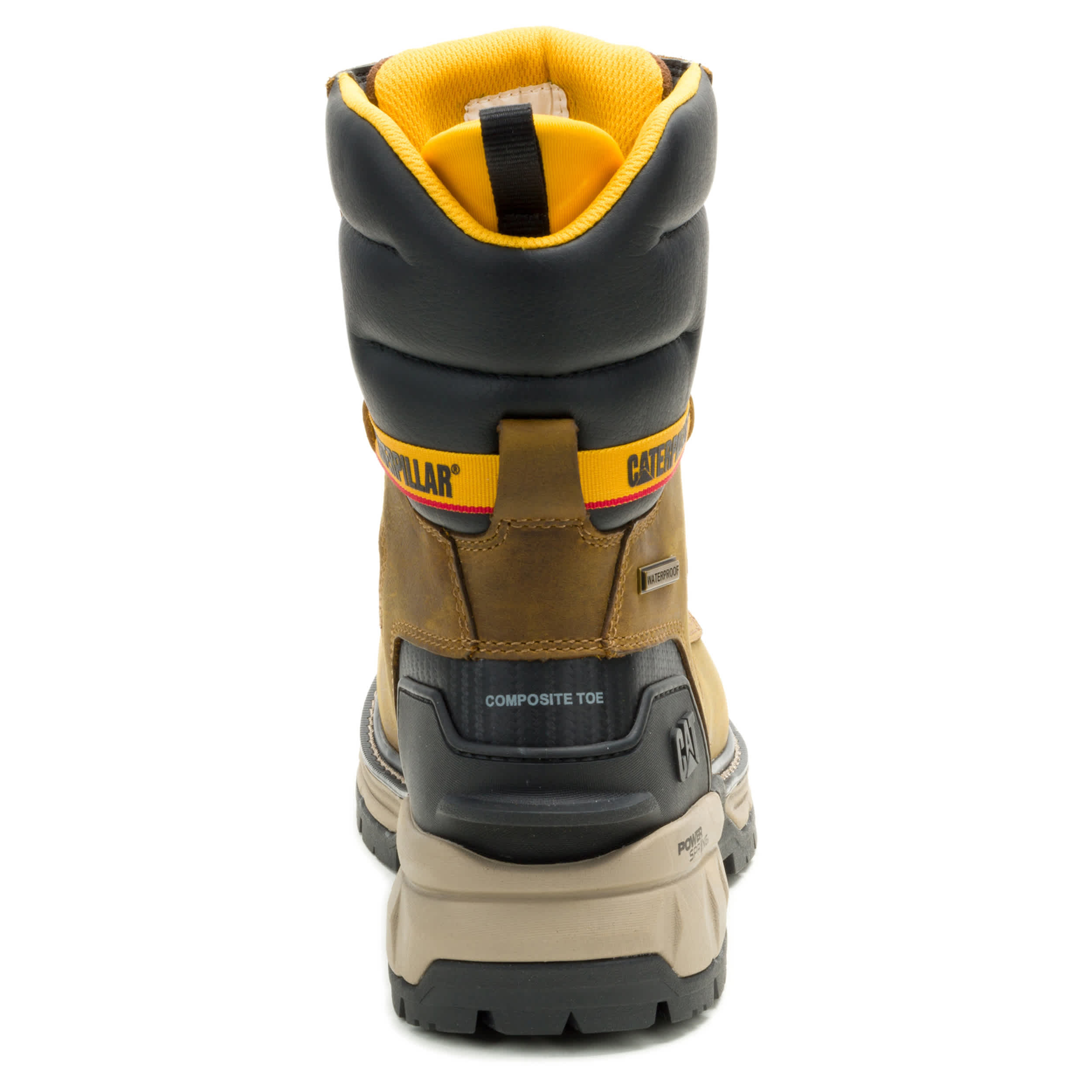 CATERPILLAR-MENS EXCAVATOR POWER SPING COMPOSITE TOE 8" WP WORK-KHAKI & KHAKI