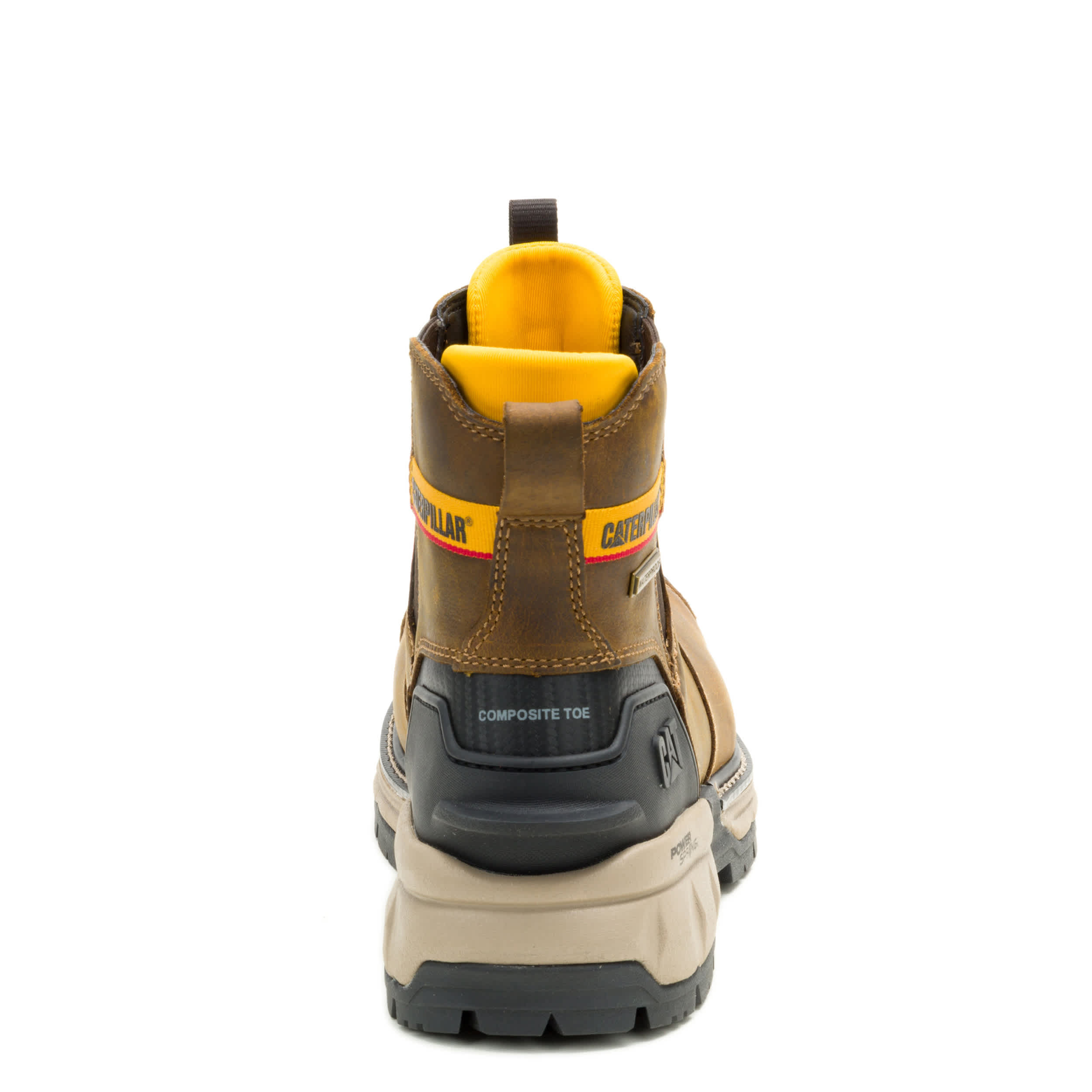 CATERPILLAR-MENS EXCAVATOR POWER SPRING CHELSEA CT WORK BOOT-KHAKI & 