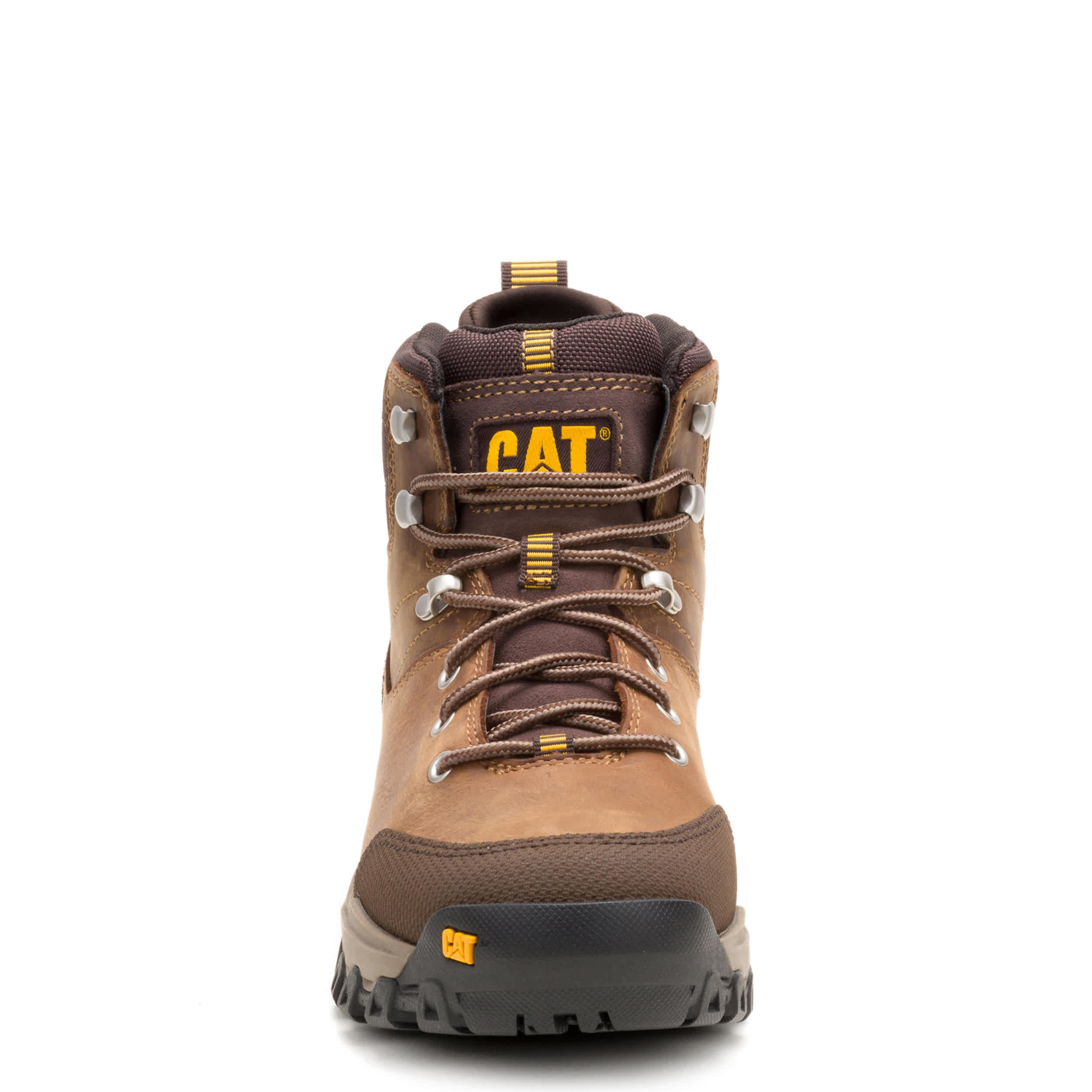 CATERPILLAR-MENS THRESHOLD REBOUND WATERPROOF SOFT TOE WORK BOOT-BROWN & 