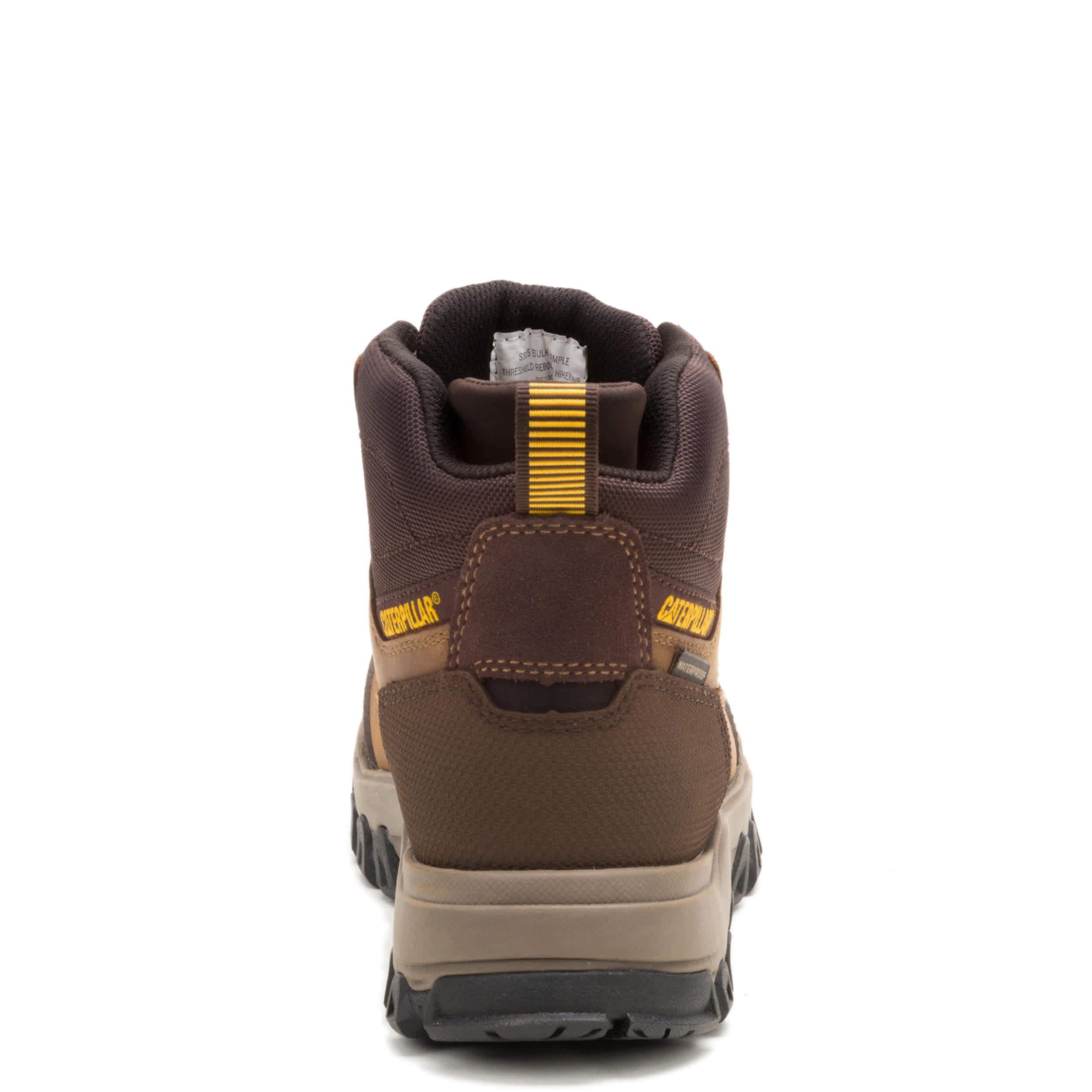 CATERPILLAR-MENS THRESHOLD REBOUND WATERPROOF SOFT TOE WORK BOOT-BROWN & 