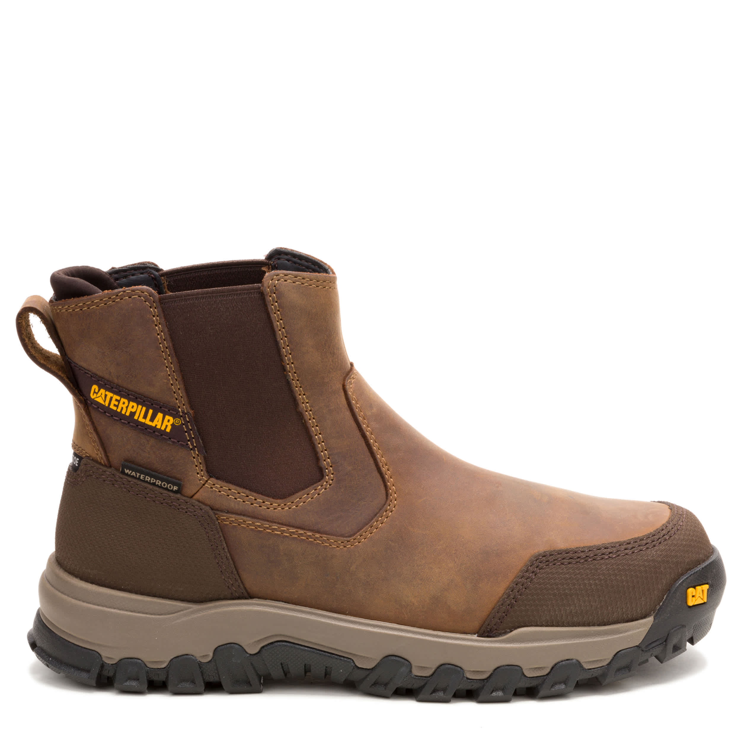 CATERPILLAR-MENS THRESHOLD REBOUND WP CHELSEA BOOT-BROWN & 