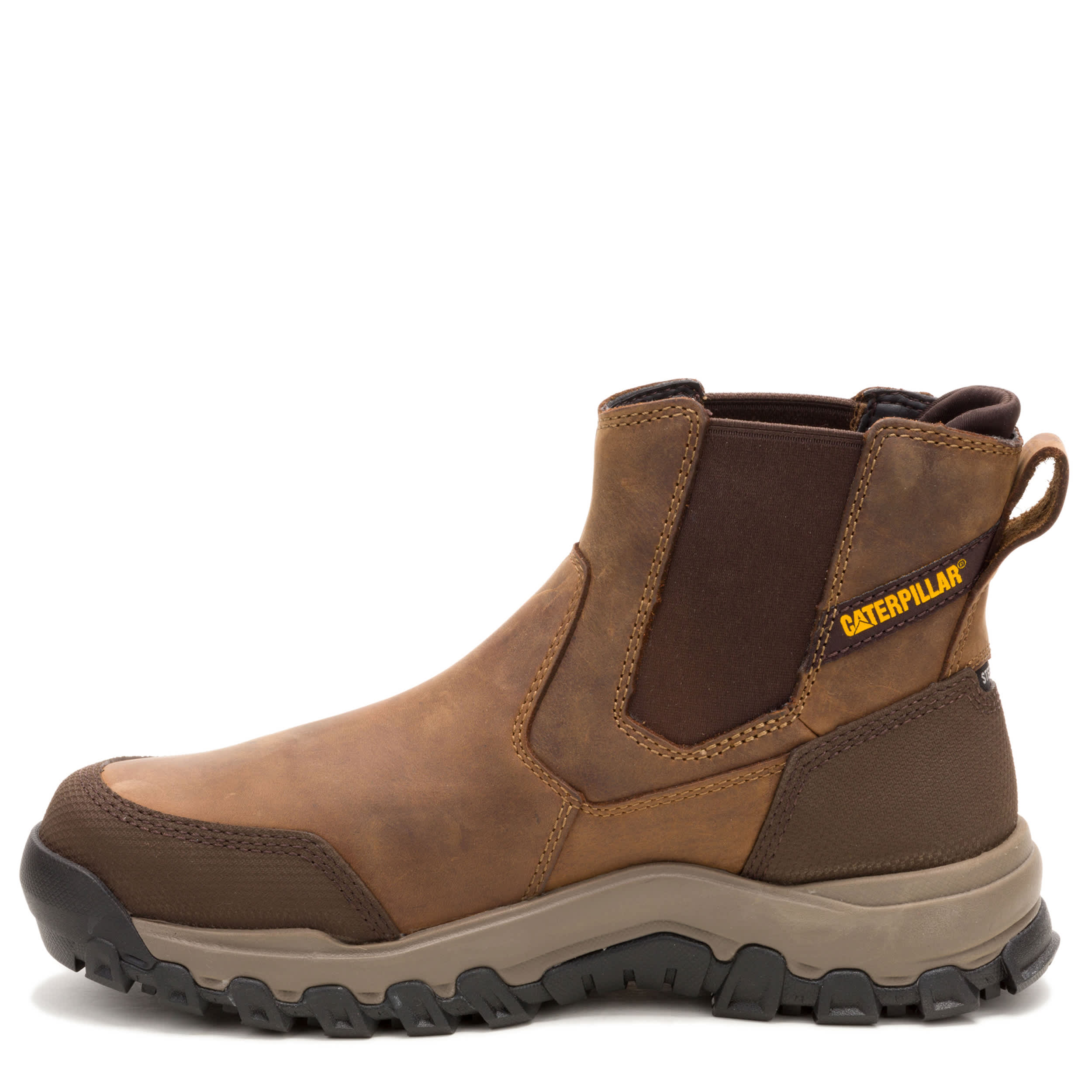 CATERPILLAR-MENS THRESHOLD REBOUND WP CHELSEA BOOT-BROWN & 