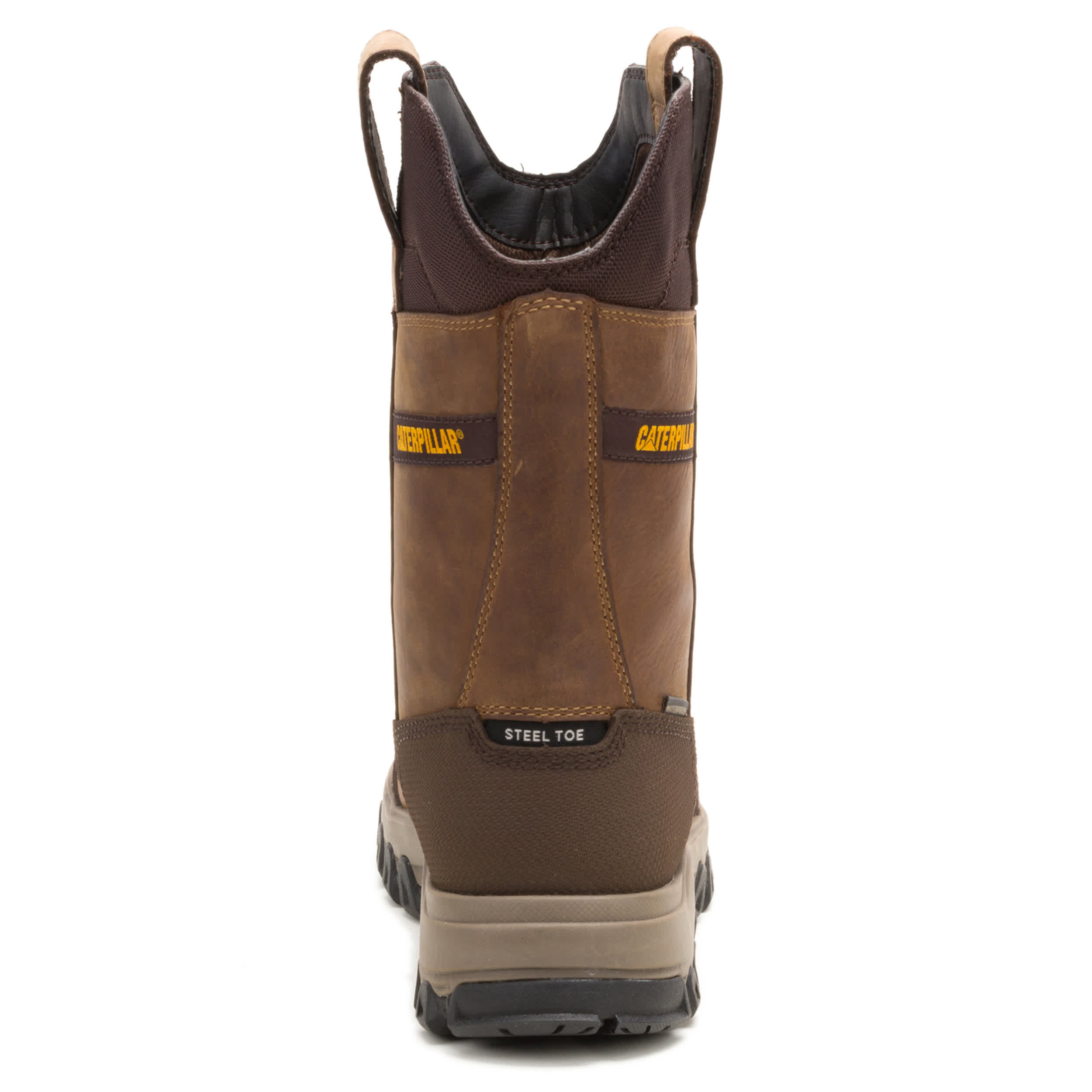 CATERPILLAR-MENS THRESHOLD REBOUND PULL ON ST WORK BOOT-BROWN & 