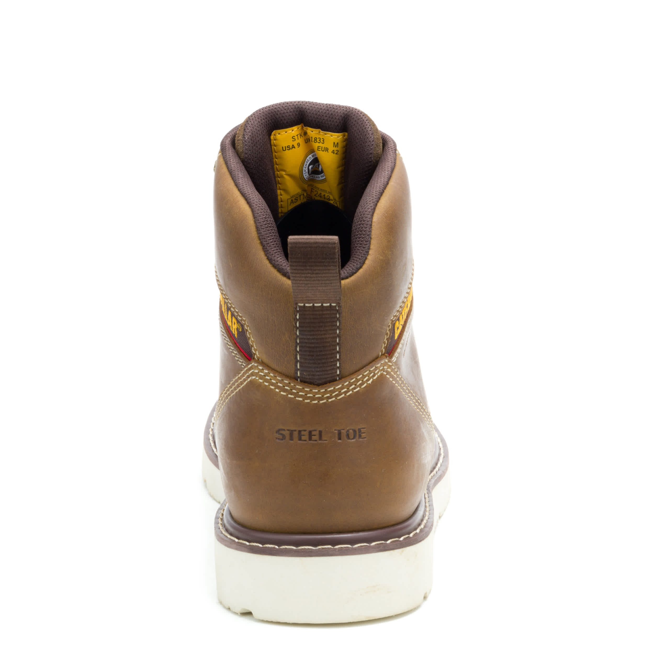 CATERPILLAR-MENS RECLAIMER WEDGE STEEL TOE WORK BOOT-KHAKI & 