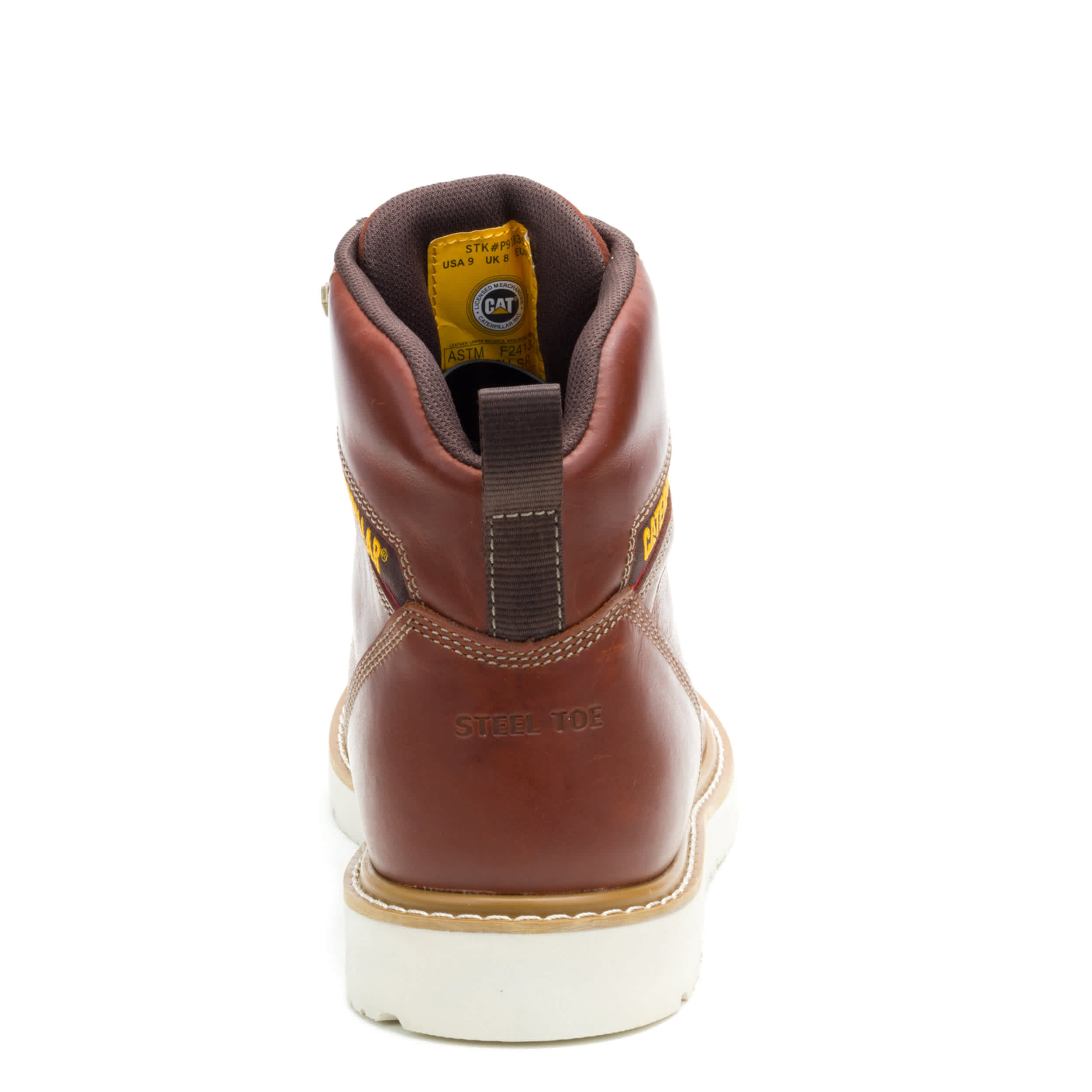CATERPILLAR-MENS RECLAIMER WEDGE STEEL TOE WORK BOOT-RUST & 