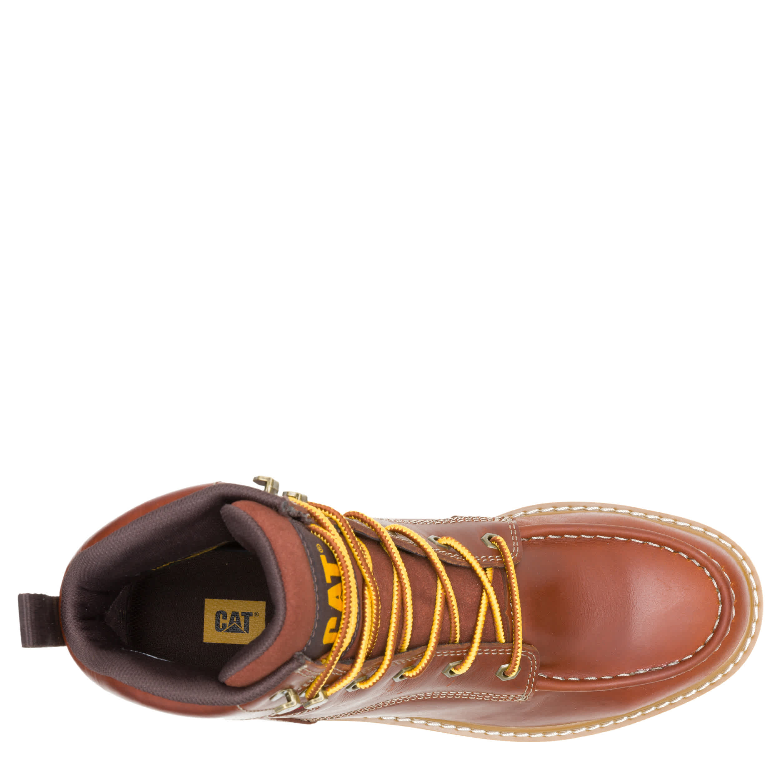 CATERPILLAR-MENS RECLAIMER WEDGE STEEL TOE WORK BOOT-RUST & 