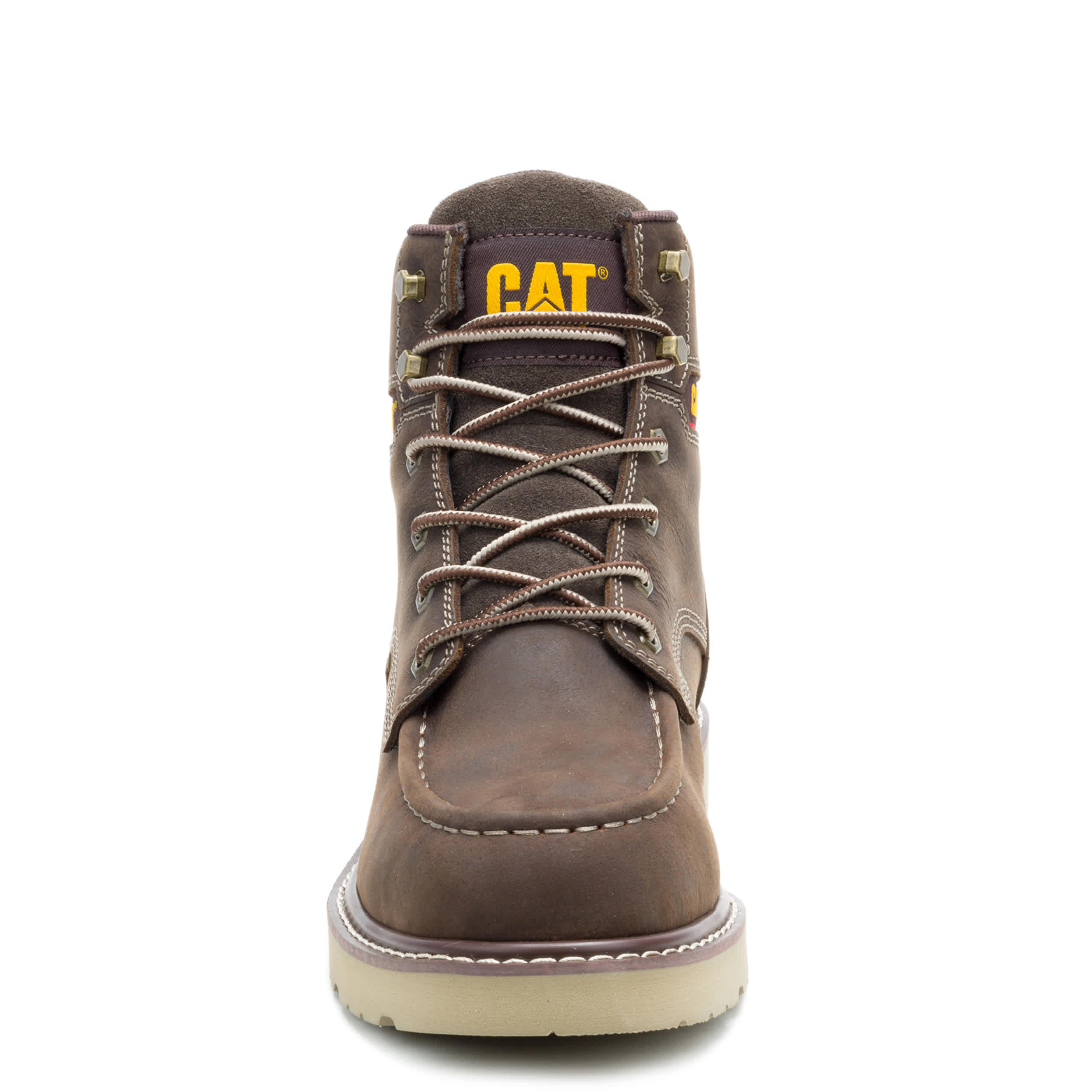 CATERPILLAR-MENS RECLAIMER WEDGE SOFT TOE WORK BOOT-COFFEE & 