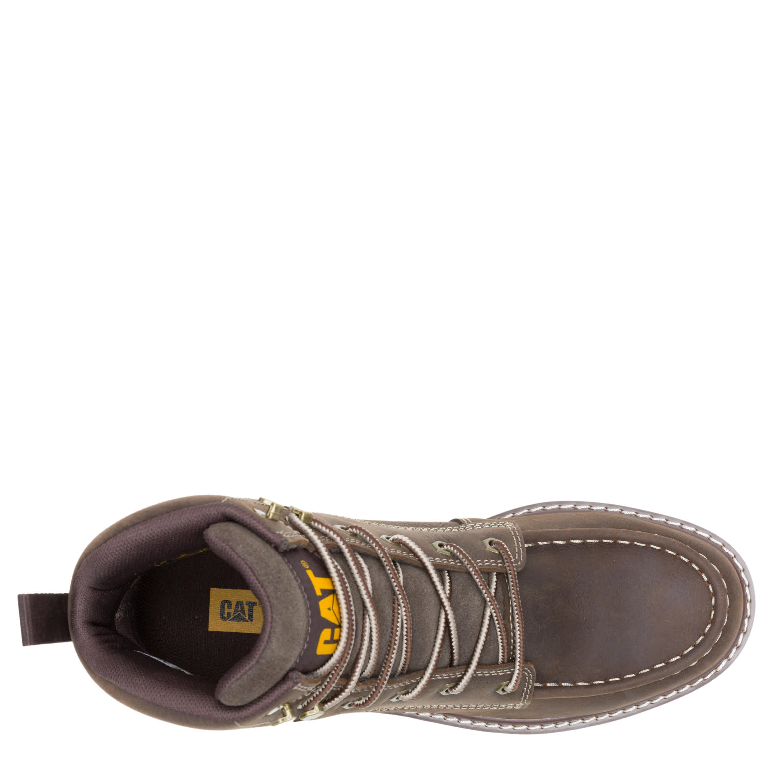 CATERPILLAR-MENS RECLAIMER WEDGE SOFT TOE WORK BOOT-COFFEE & 