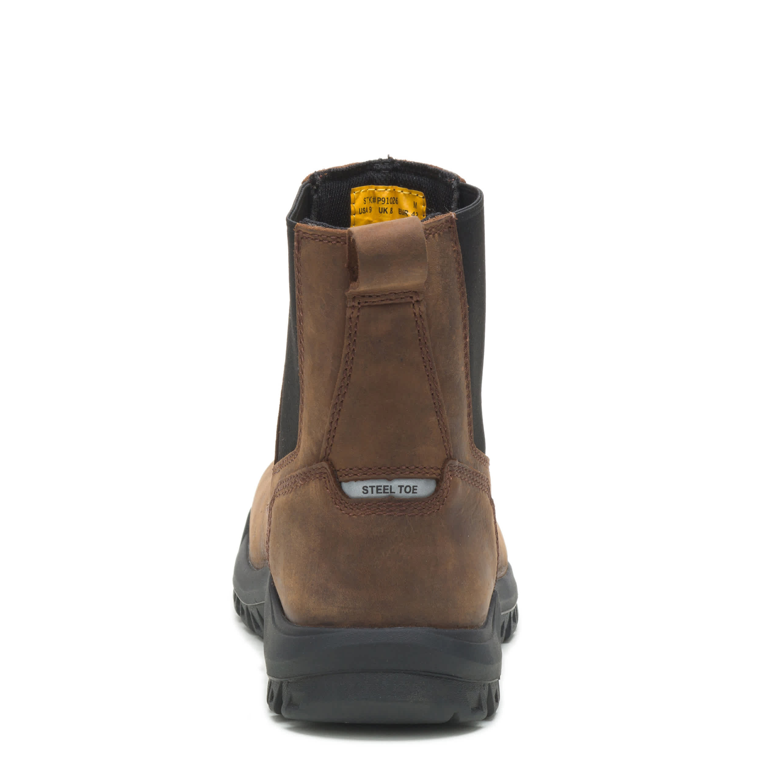 CATERPILLAR-MENS WHEELBASE STEEL TOE WORK BOOT-BROWN & 