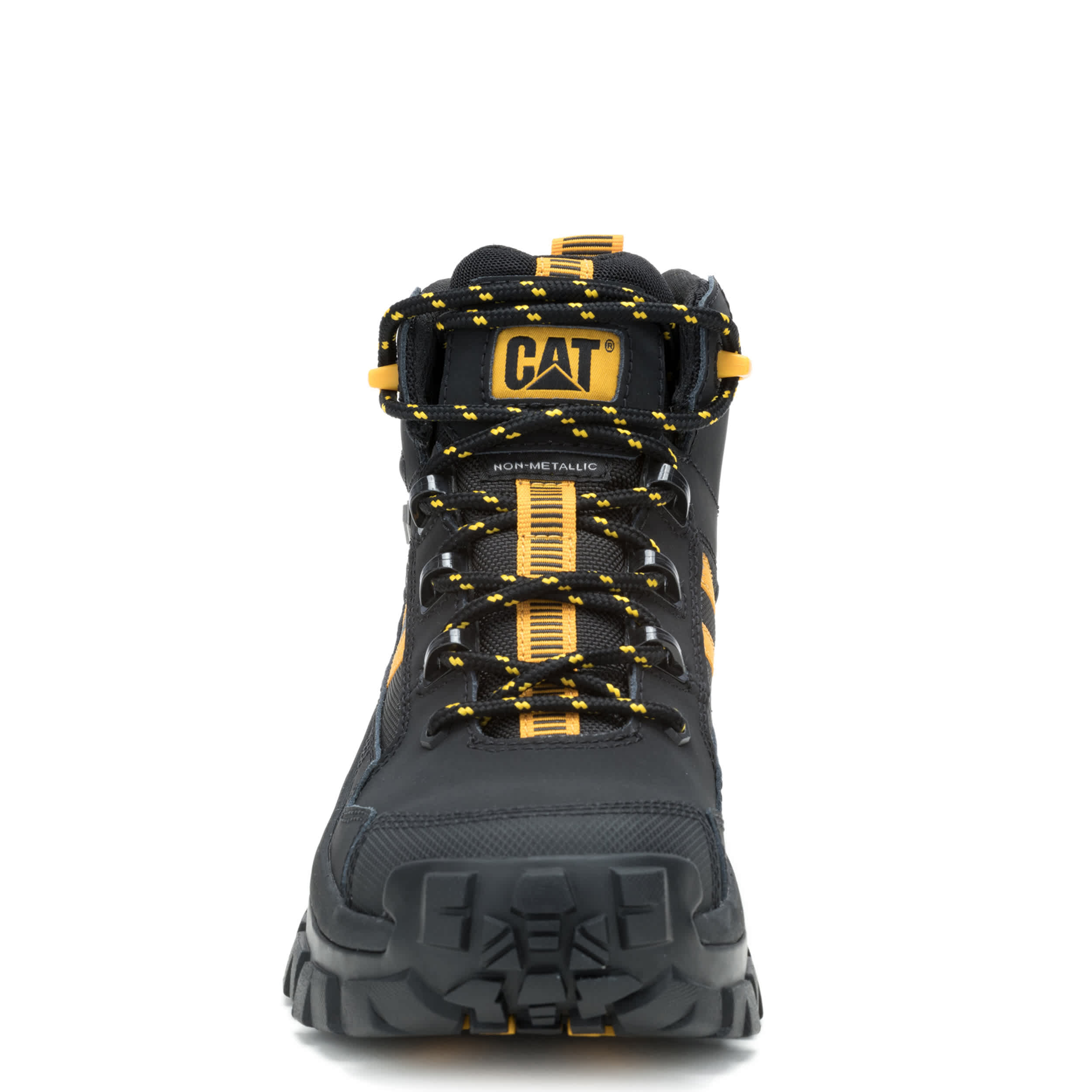 CATERPILLAR-MENS INVADER MID VENT WATERPROOF COMPOSITE WORK BOOT-BLACK & 