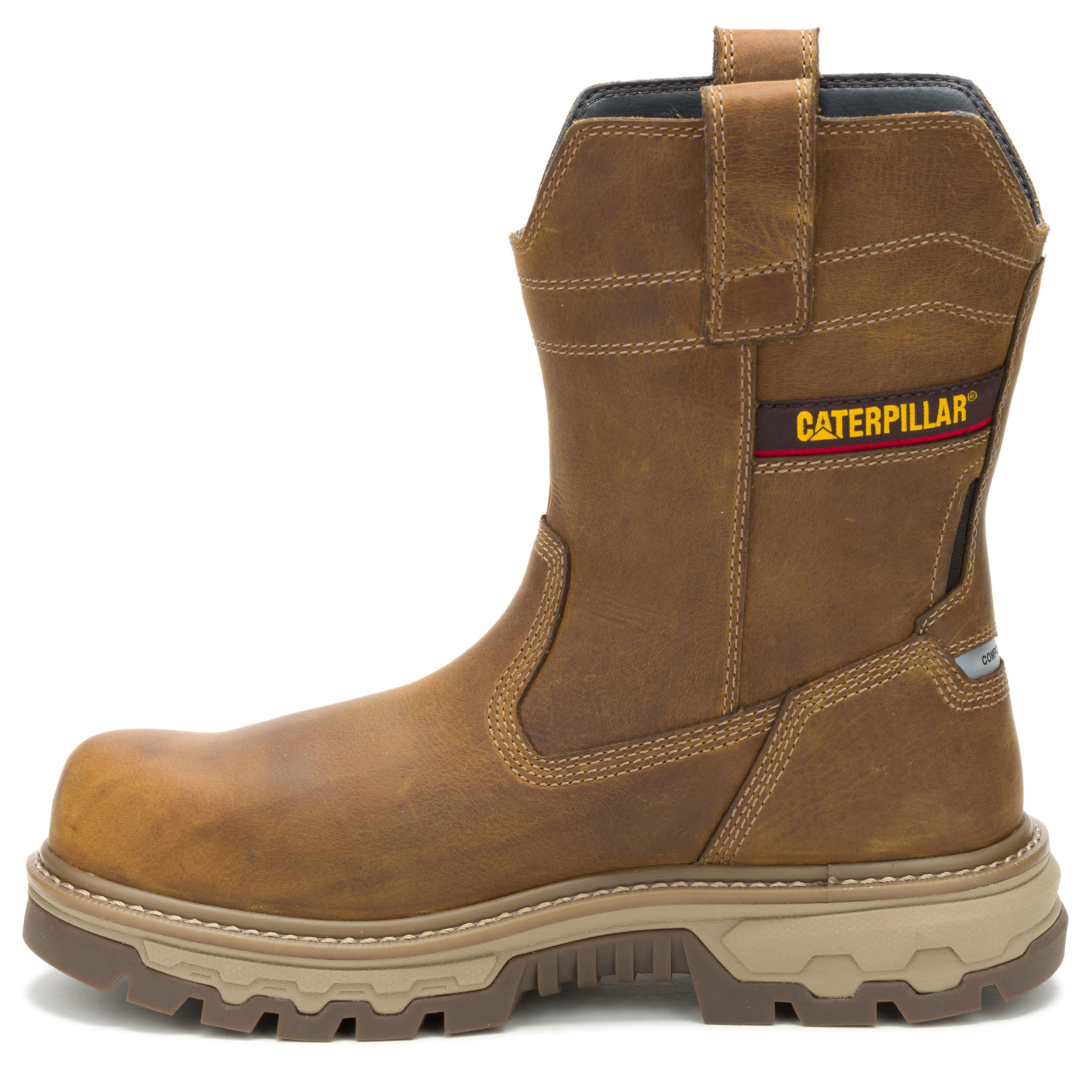 CATERPILLAR-MENS COLORADO EQUIP WELLINGTON WATERPROOF COMPOSITE TOE-KHAKI & 