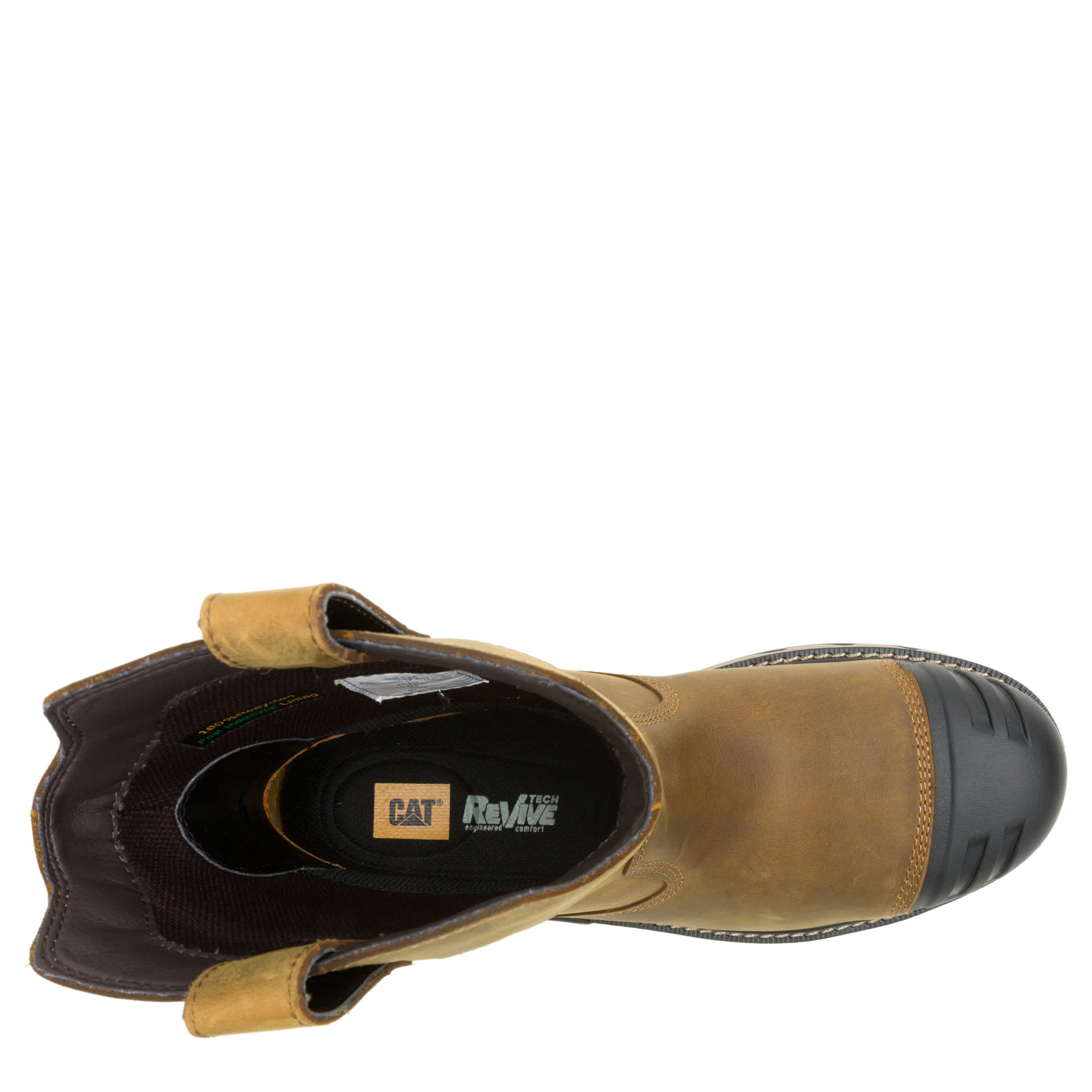 CATERPILLAR-MENS EXCAVATOR POWER SPRING WELLINGTON COMPOSITE TOE-KHAKI & 