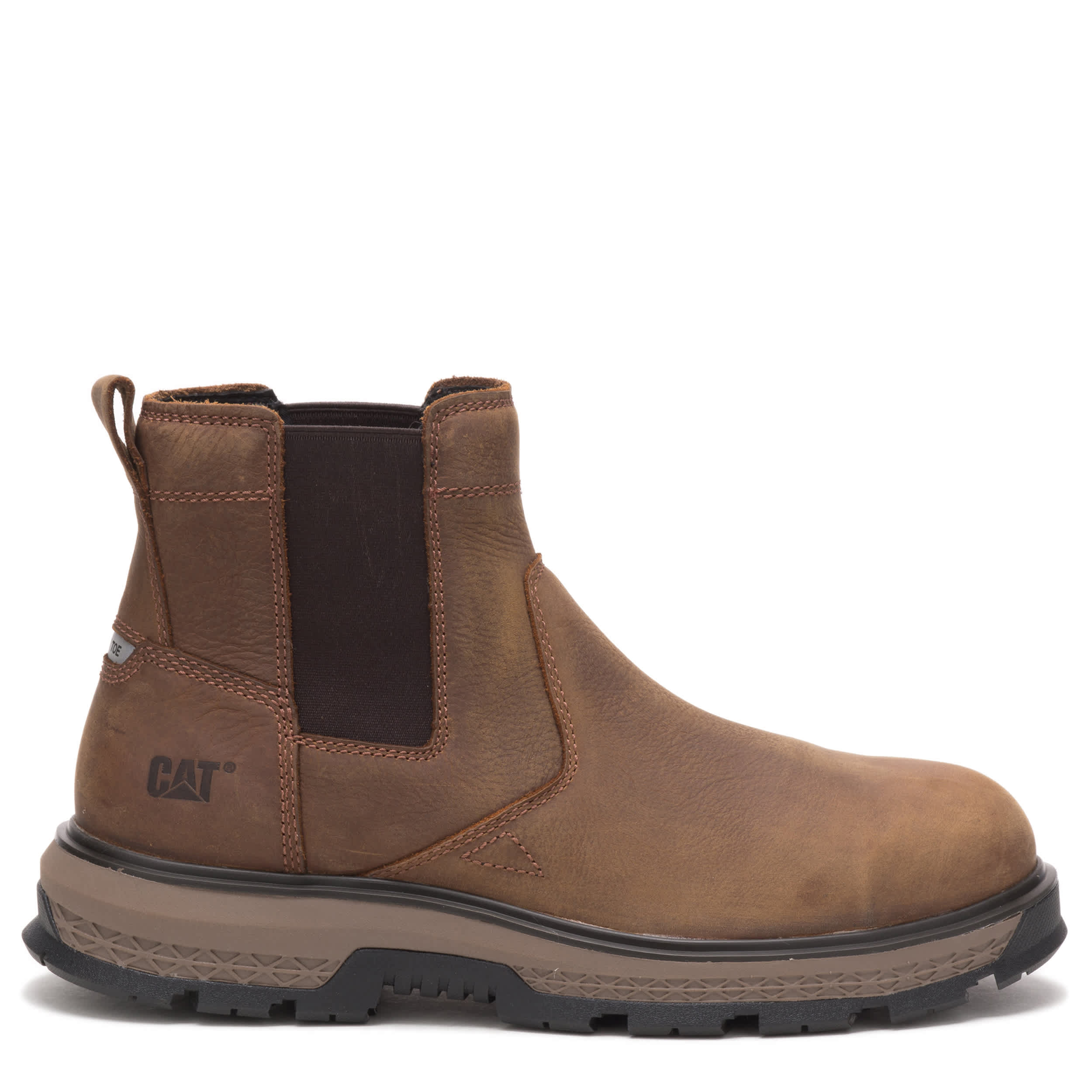 CATERPILLAR-MENS EXPOSITION CHELSEA WORK BOOT-KHAKI & 