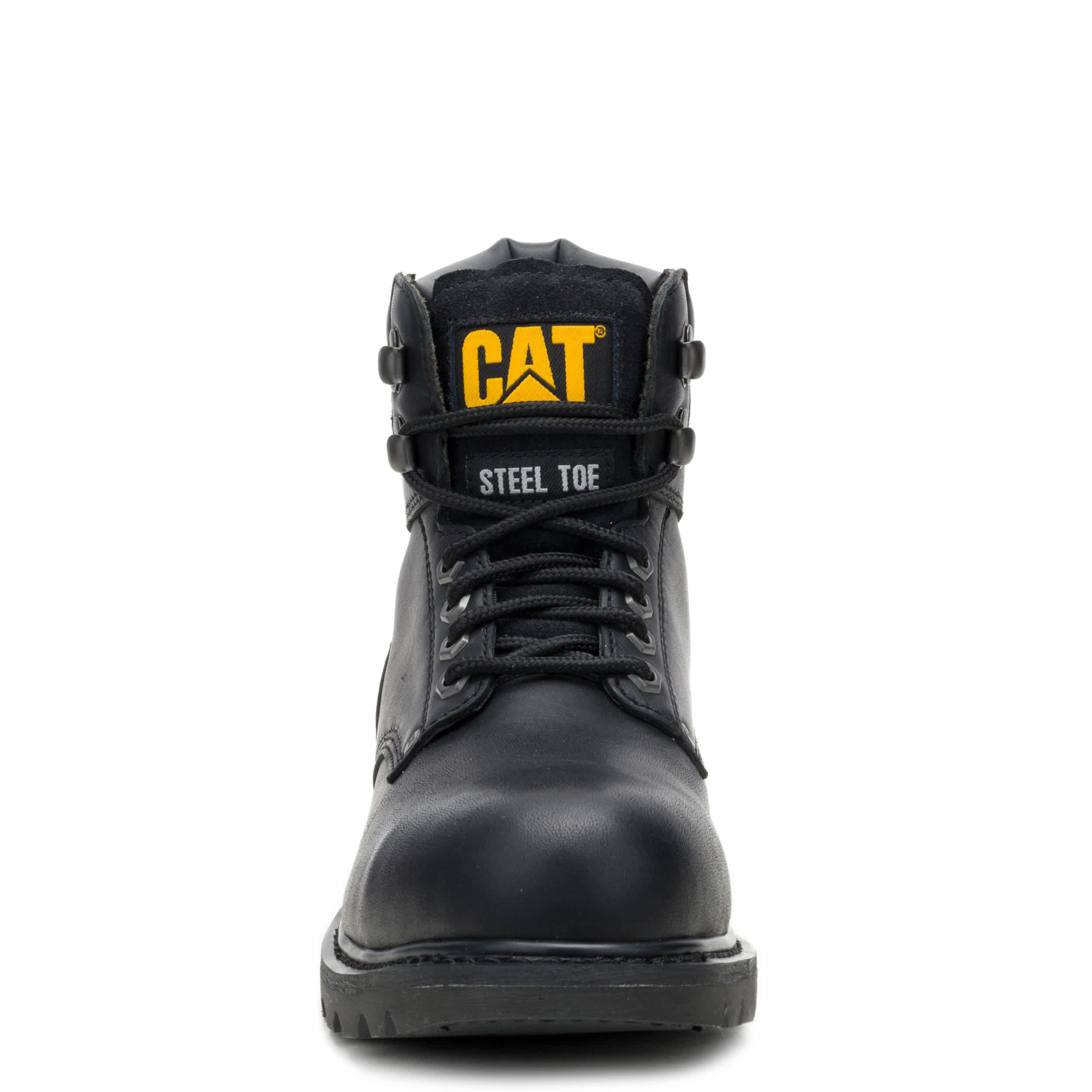 CATERPILLAR-MENS SECOND SHIFT STEEL TOE WORK BOOT-BLACK & 