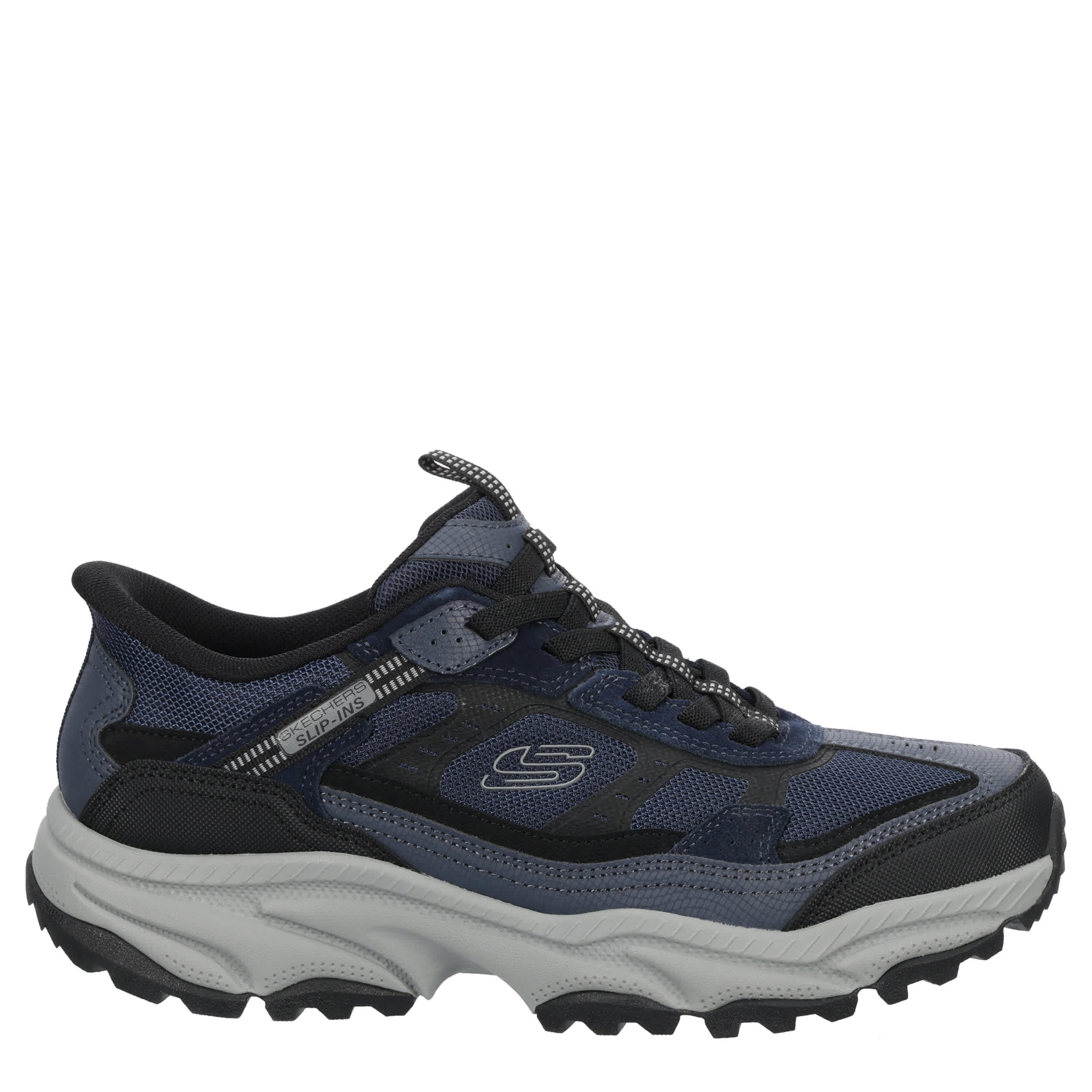 SKECHERS-MENS SLIP-INS VIGOR AT HIKING SHOE-NAVY & 