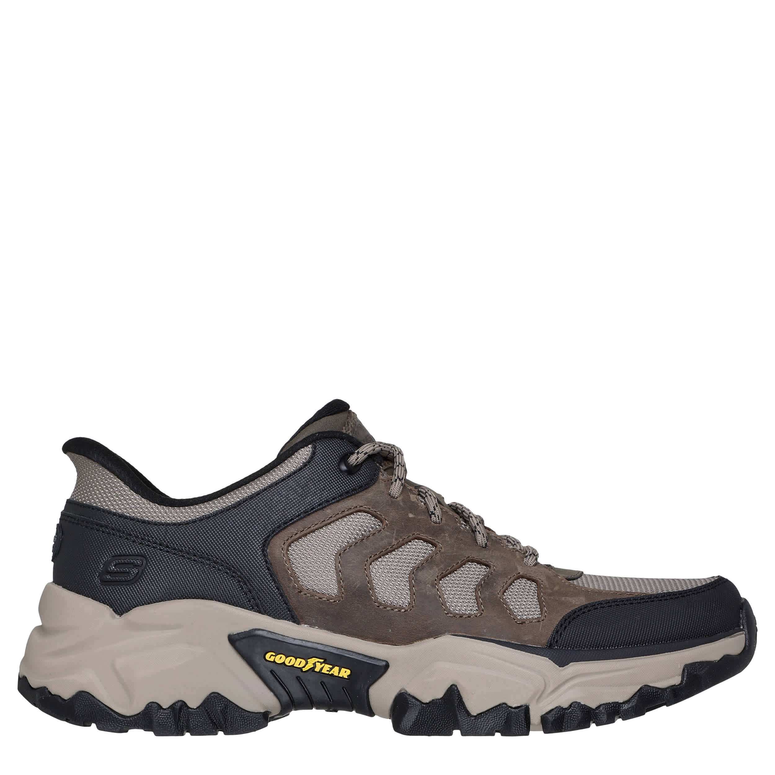 SKECHERS-MENS SLIP-INS TERRAFORM-JAGGER HIKING SHOE-KHAKI & 