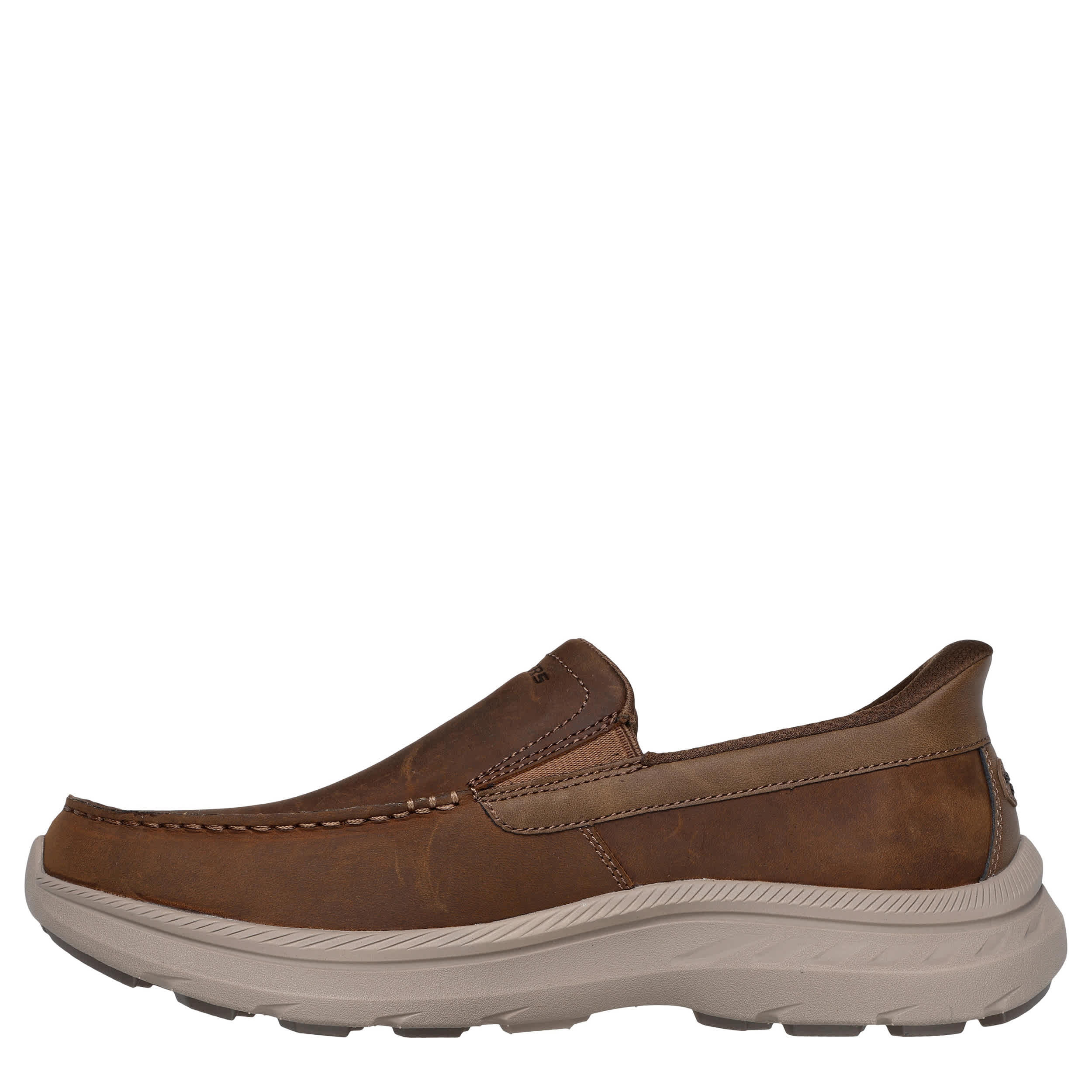 SKECHERS-MENS SLIP-INS POLLARD SNEAKER-TAN & 