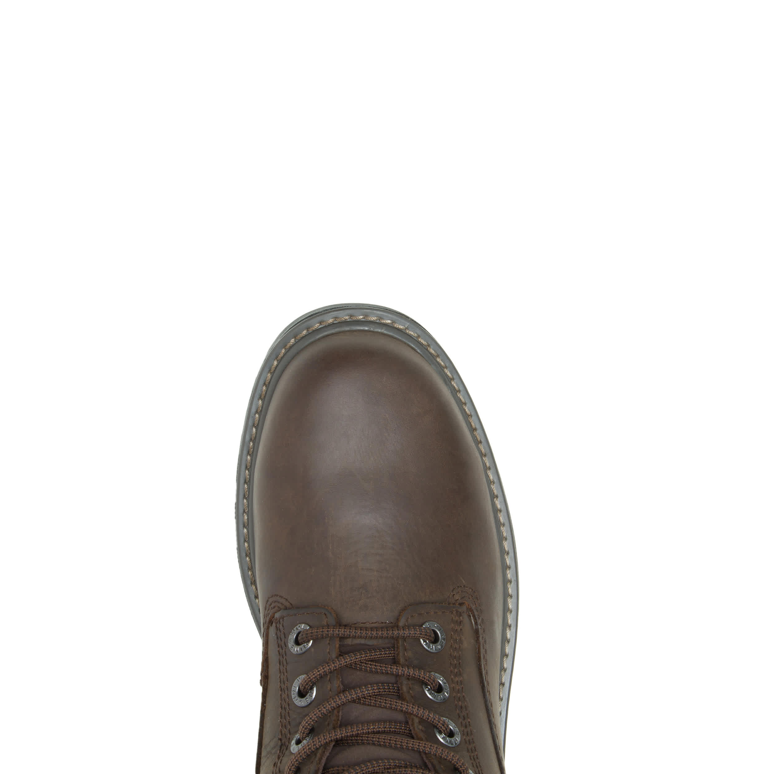 WOLVERINE-MENS FLOORHAND PLAIN TOE WORK BOOT-DARK BROWN & 