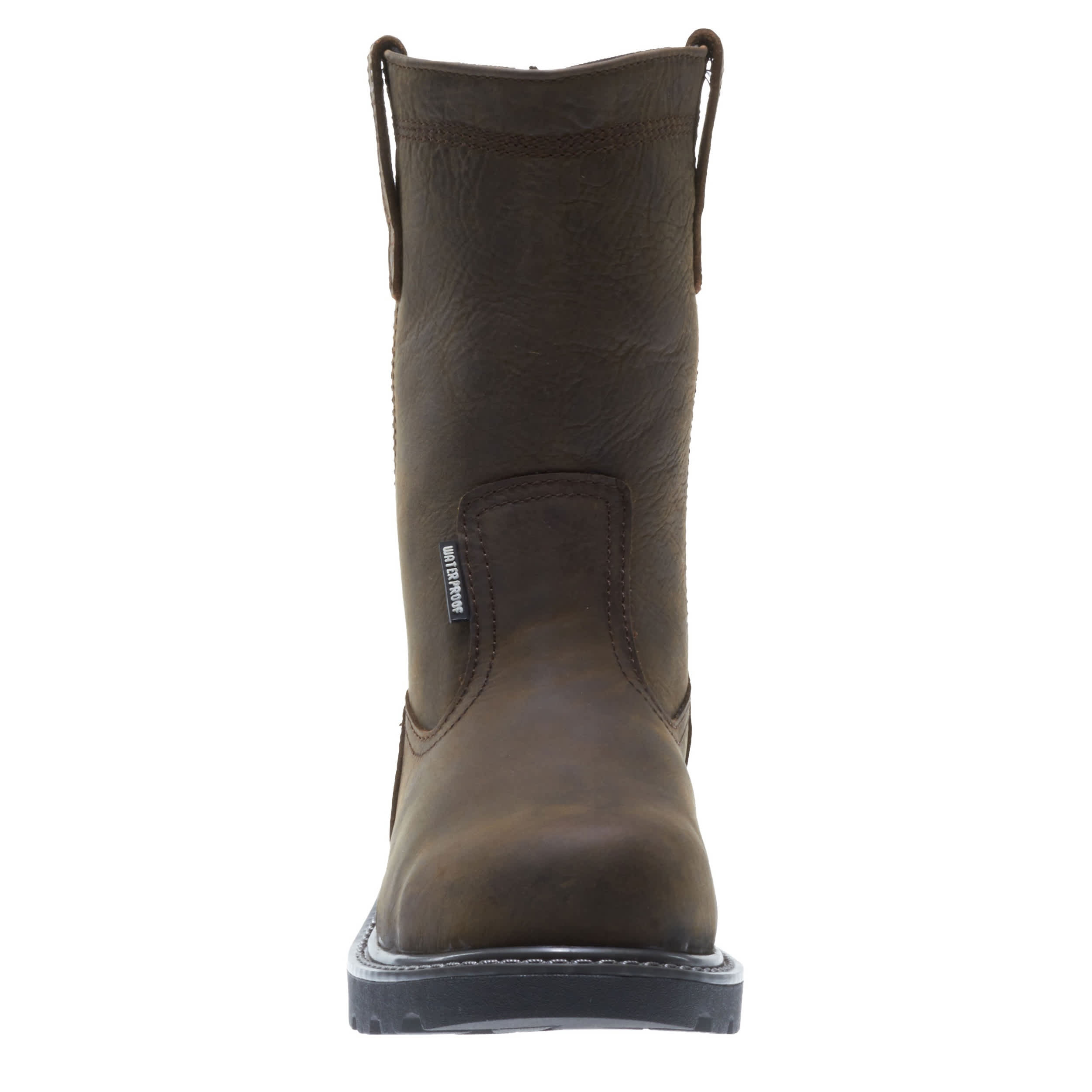 WOLVERINE-MENS FLOORHAND STEEL TOE PULL ON WORK BOOT-DARK BROWN & 