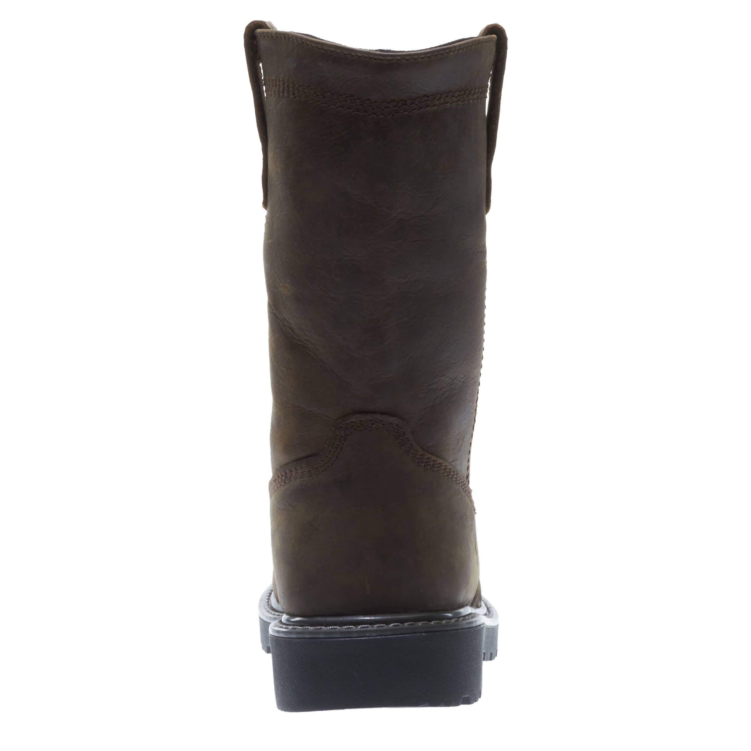 WOLVERINE-MENS FLOORHAND STEEL TOE PULL ON WORK BOOT-DARK BROWN & 