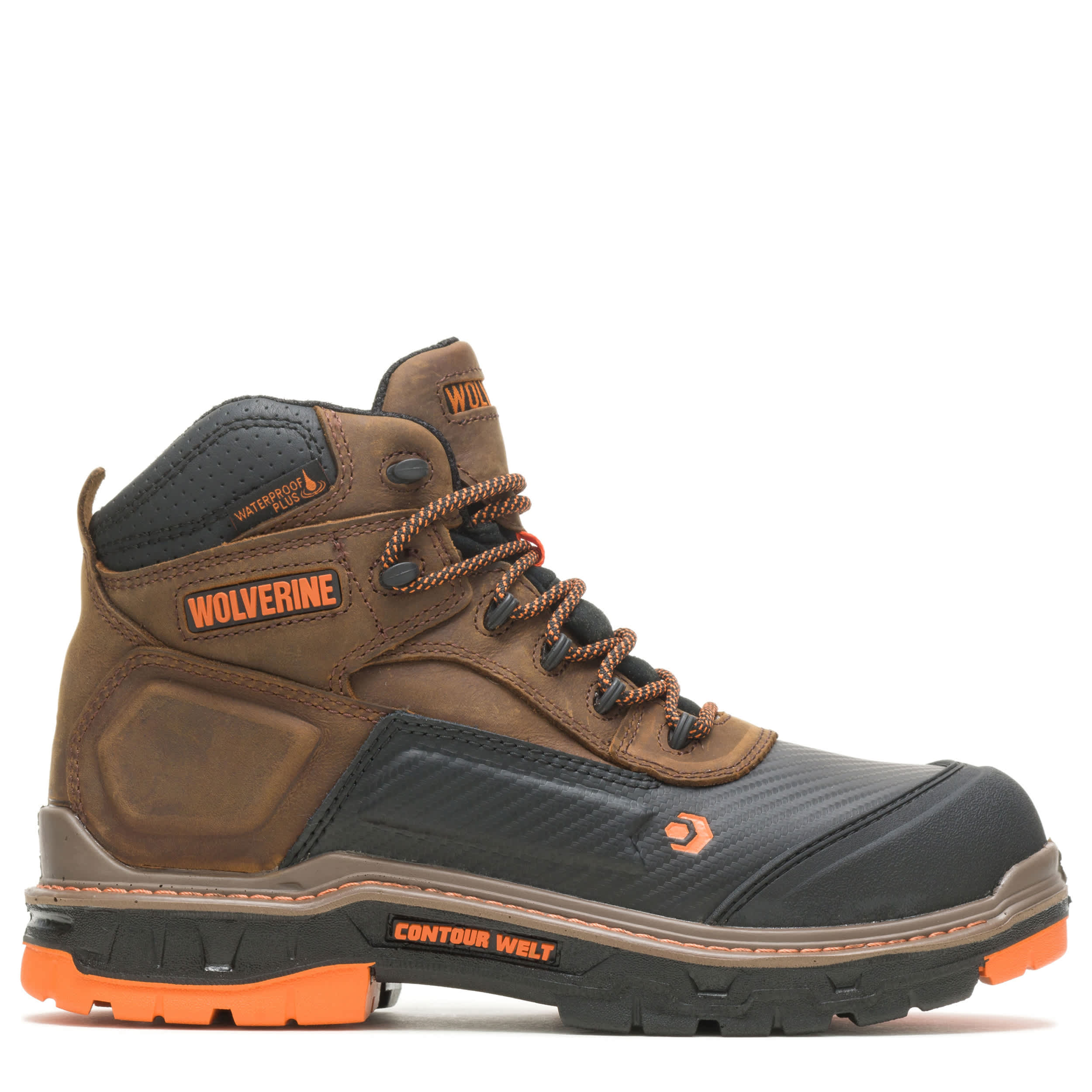 WOLVERINE-MENS OVERPASS CT WORK BOOT-BROWN & 