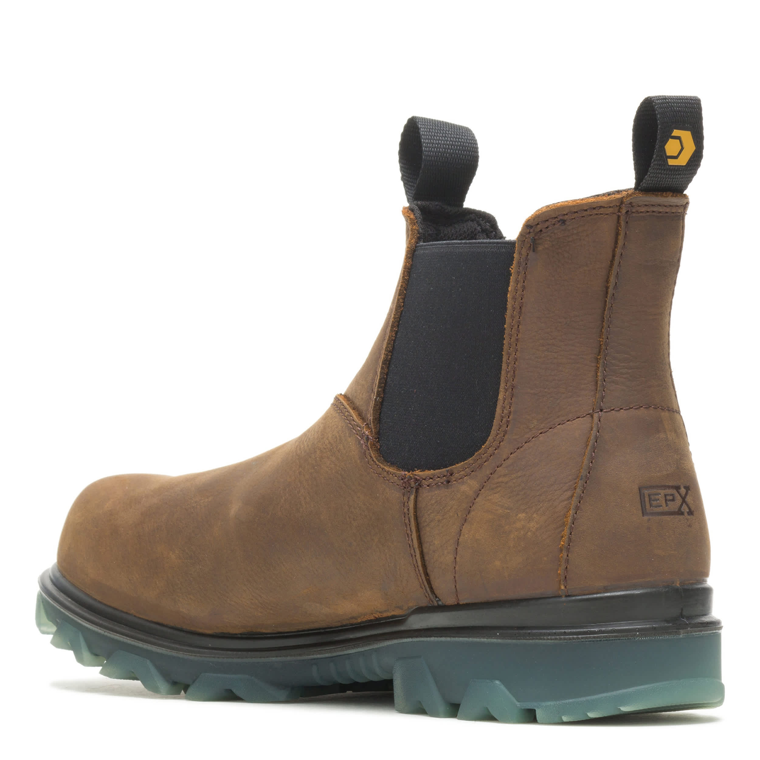 WOLVERINE-MENS 190 ROMEO SLIP ON PLAIN TOE WORK BOOT-BROWN & 