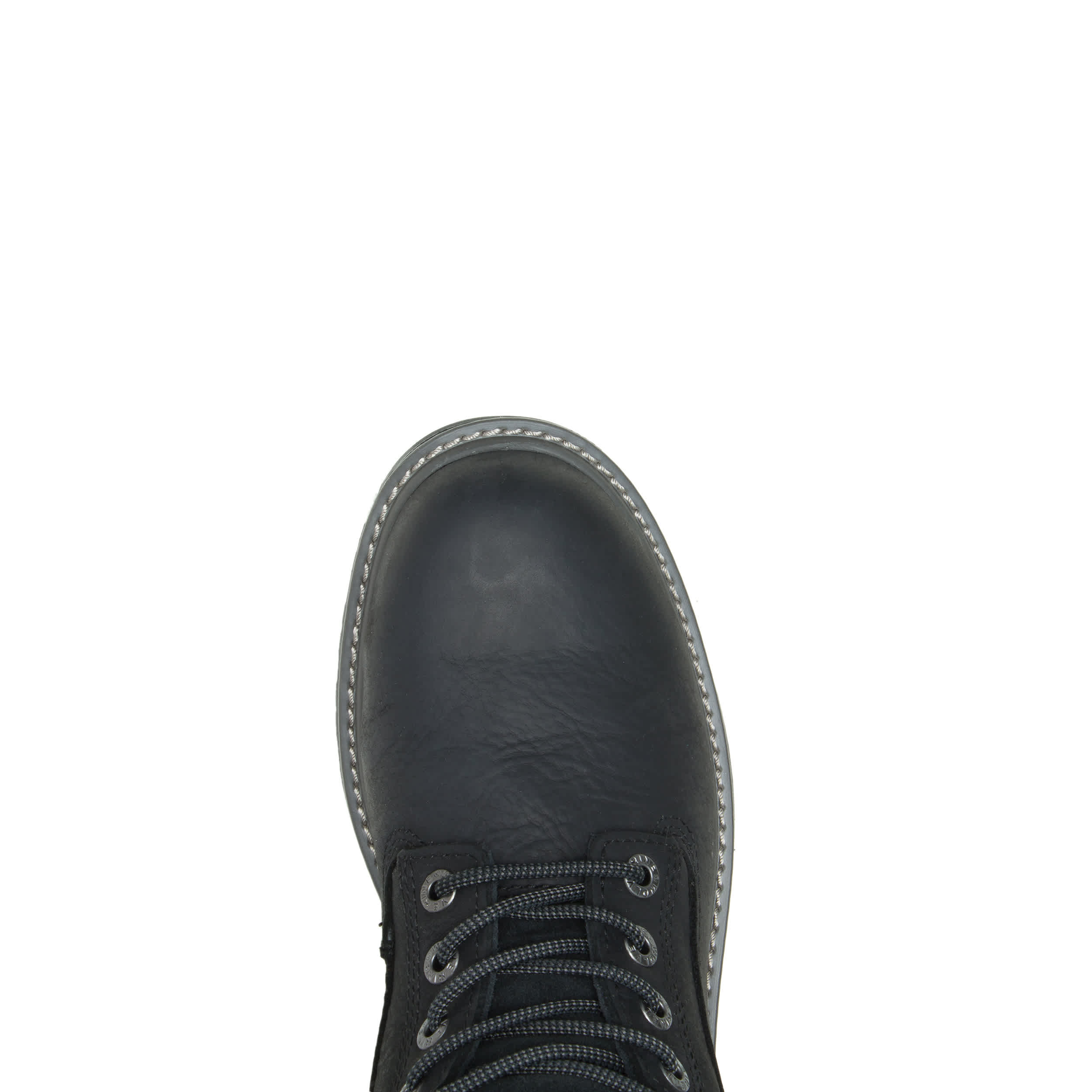WOLVERINE-MENS FLOORHAND PLAIN TOE WORK BOOT-BLACK & BLACK