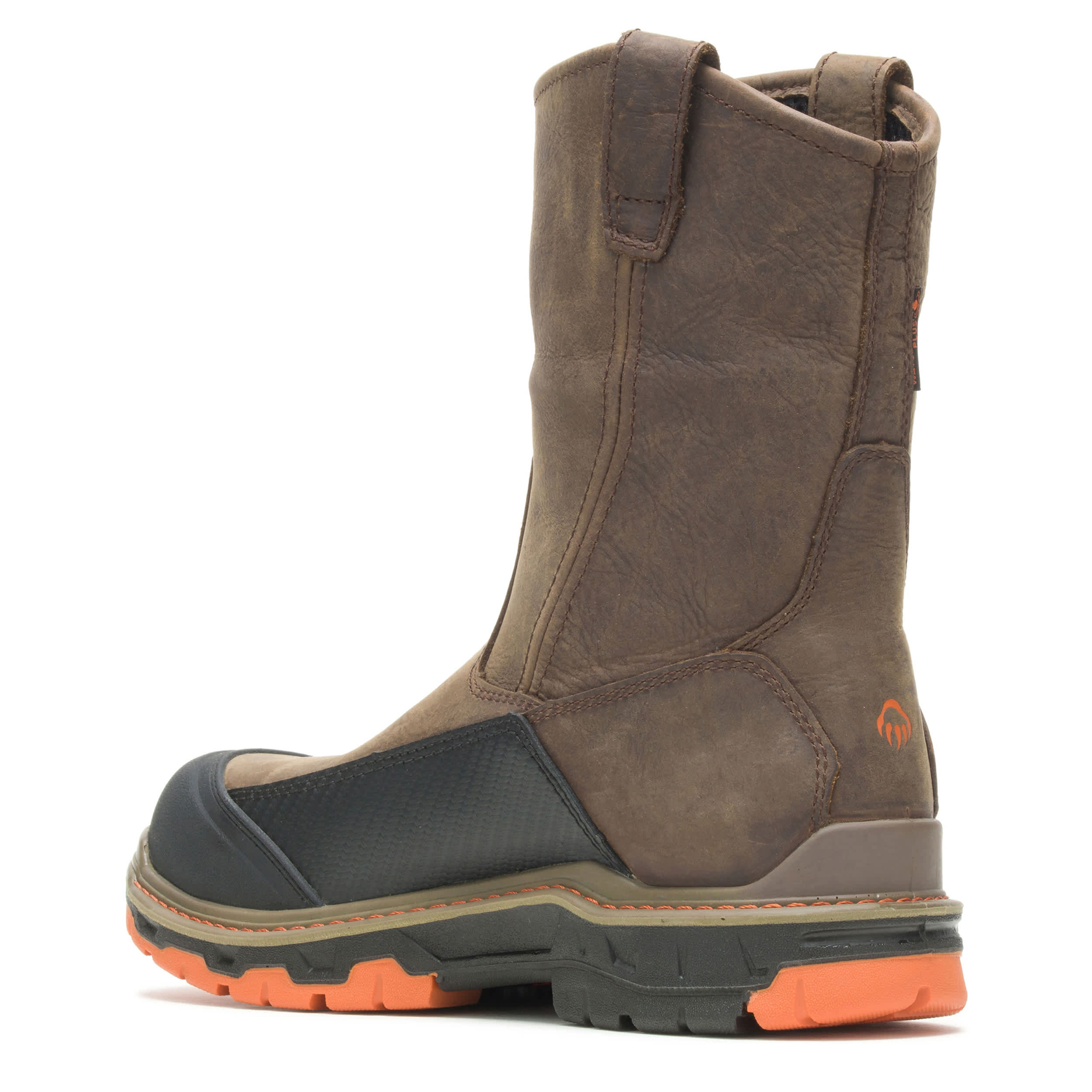 WOLVERINE-MENS OVERPASS CT PULL ON WORK BOOT-BROWN & 