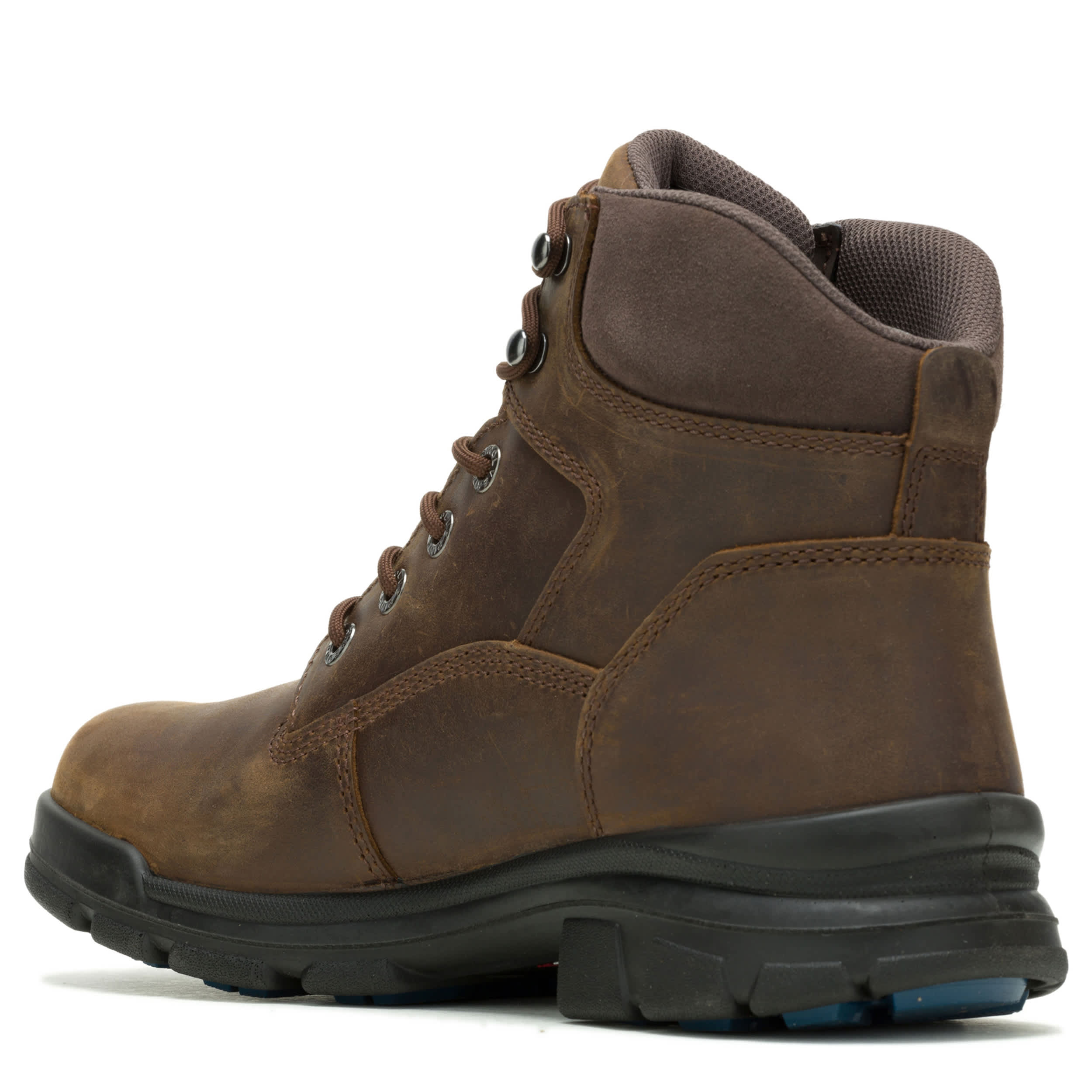 WOLVERINE-MENS DURASHOCKS PLAIN TOE SR ICON 6" WORK BOOT-DARK BROWN & 