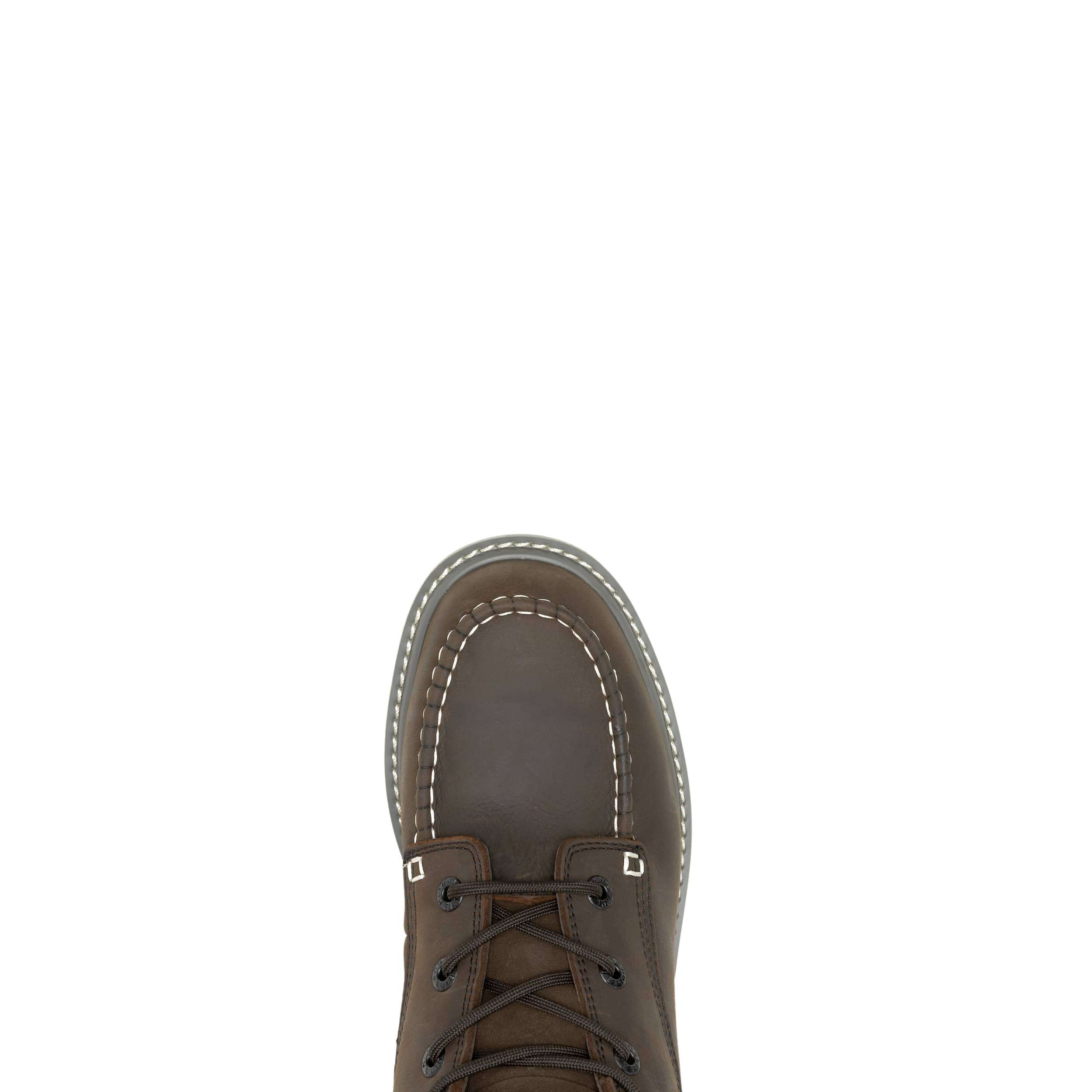 WOLVERINE-MENS X JORDAN DAVIS TRADE WEDGE 6" MOC-TOE WORK BOOT-DARK BROWN & 
