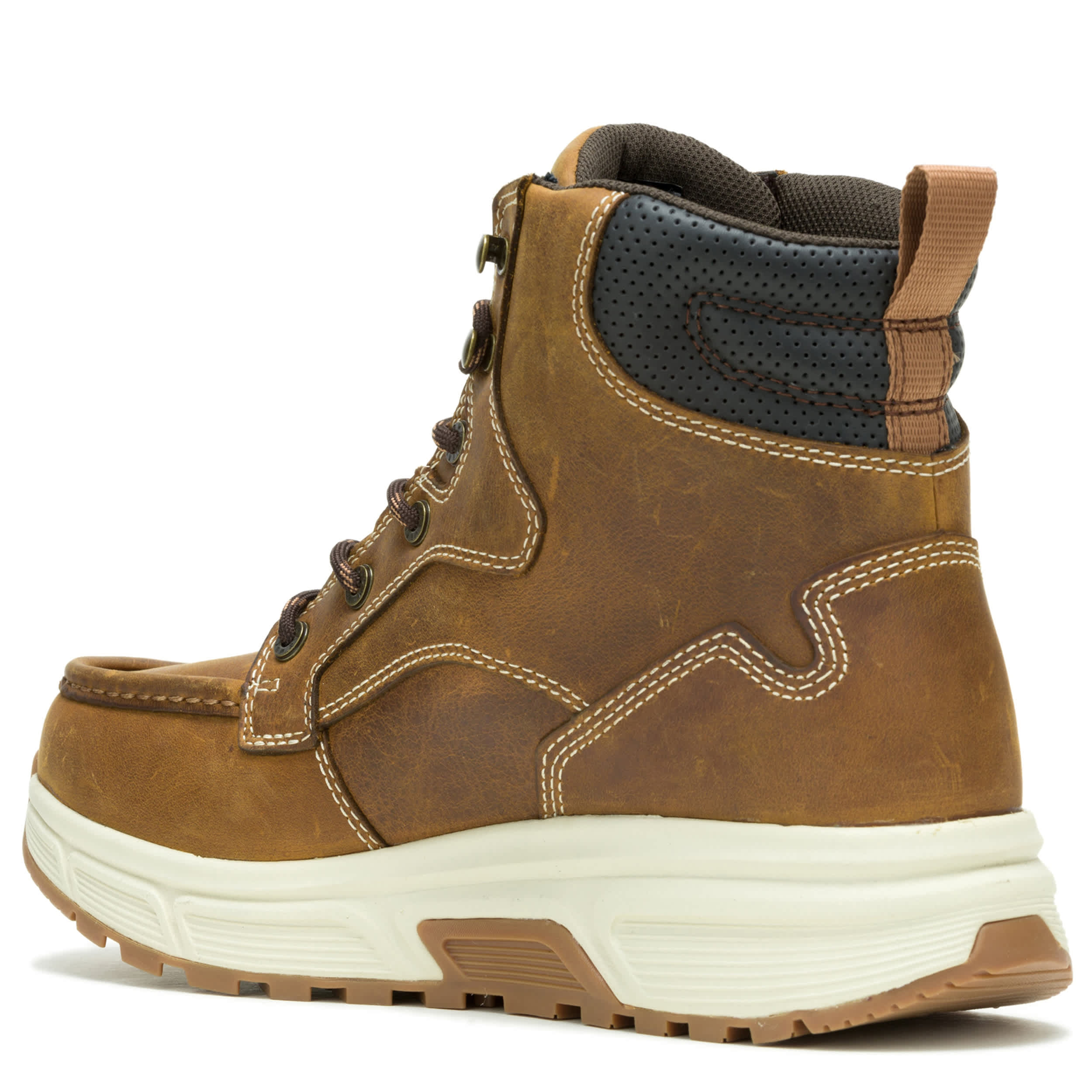 WOLVERINE-MENS RIDE PERFORMANCE WEDGE 6" WORK BOOT-CHESTNUT & 