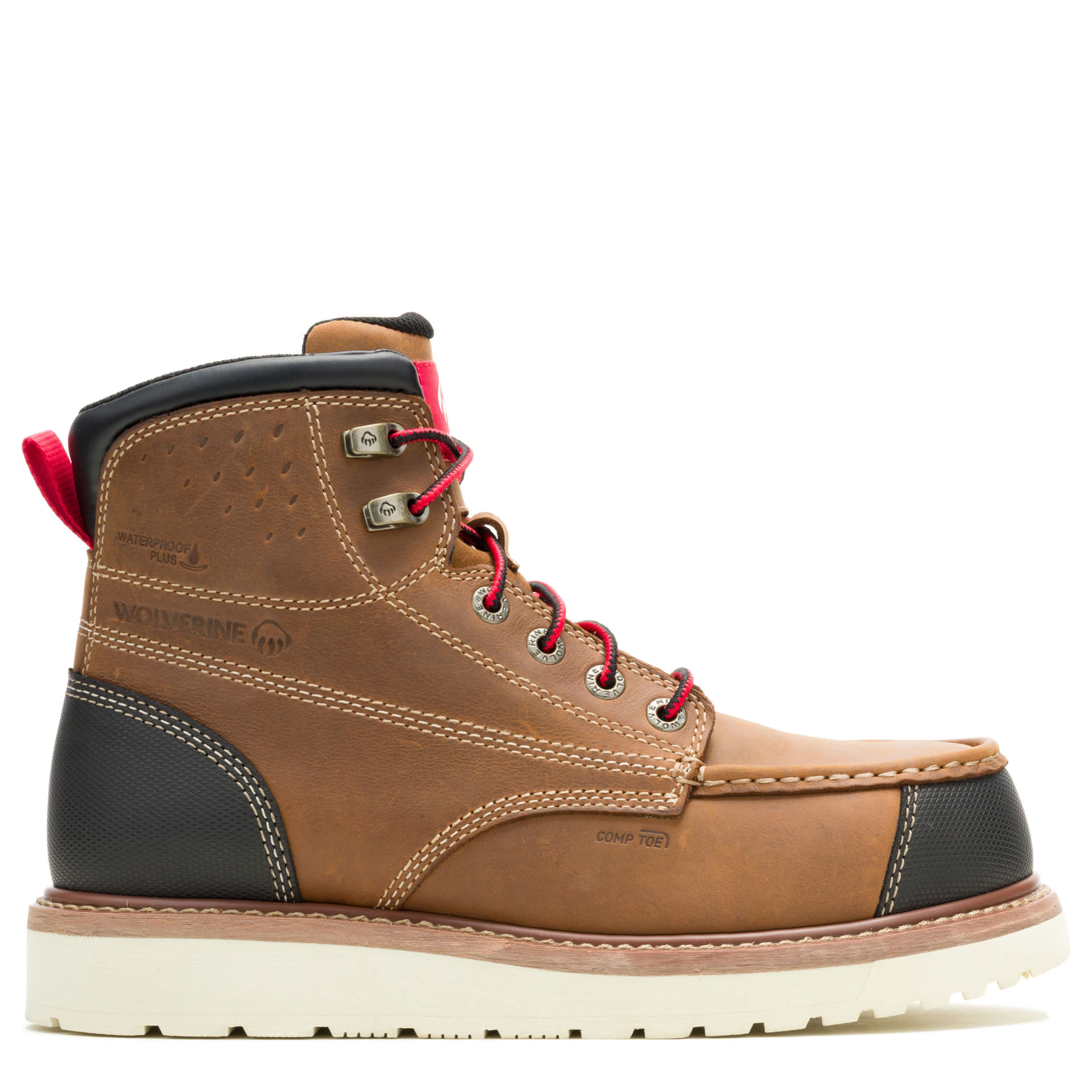 WOLVERINE-MENS LOADER II FT HYPERREST 6" CARBONMAX WORK BOOT-SAND & 