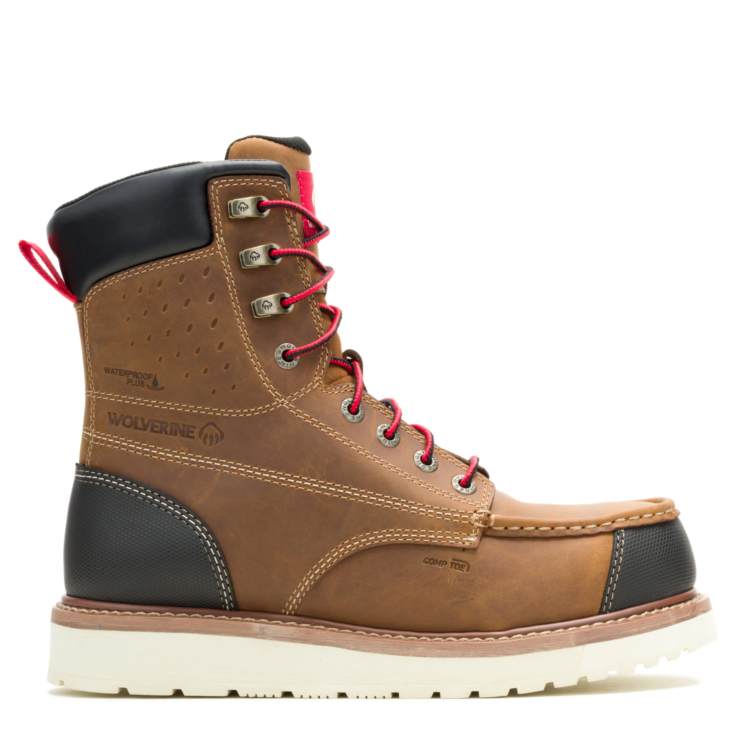 WOLVERINE-MENS LOADER II FT HYPERREST 8" CARBONMAX WORK BOOT-SAND & 