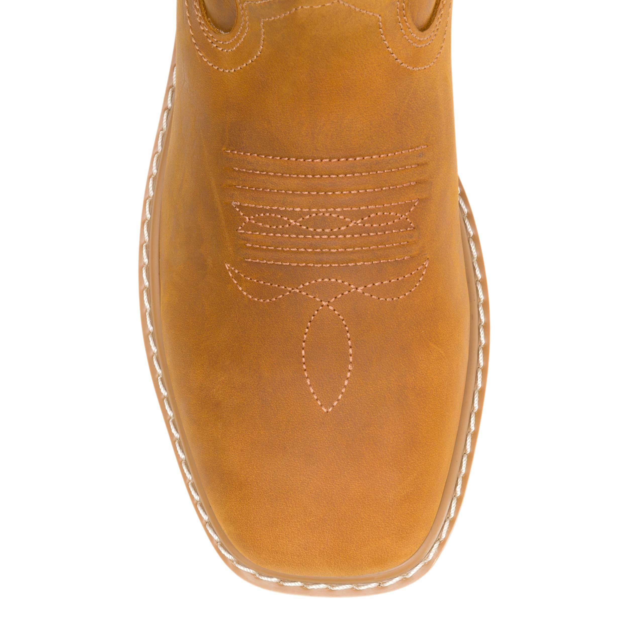 WOLVERINE-MENS BRONC WEDGE PULL-ON WELLINGTON WORK BOOT-PEACH & 