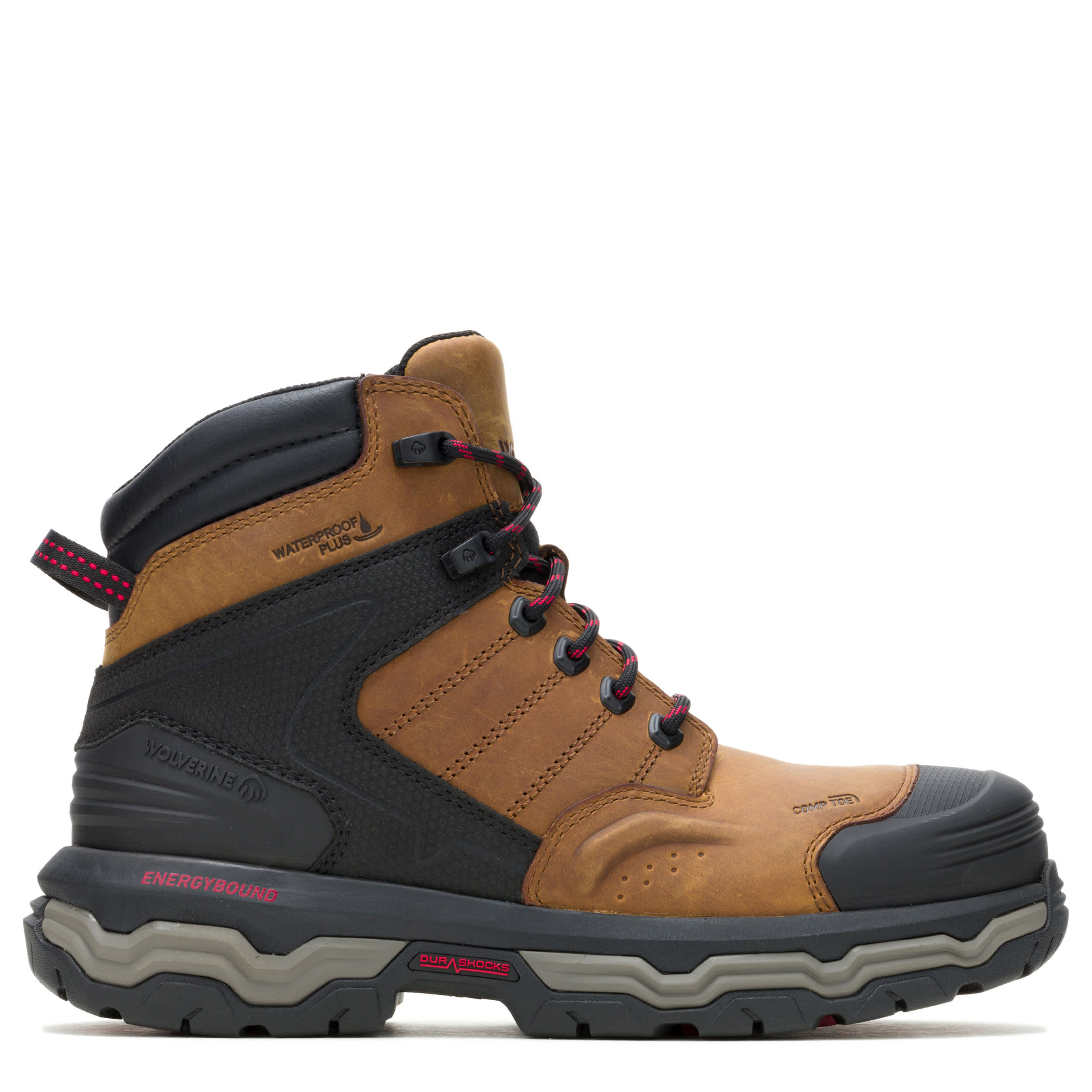 WOLVERINE-MENS ALPHA FT INFINITY SYSTEM 6" CARBONMAX WORK BOOT-DARK TAN & 
