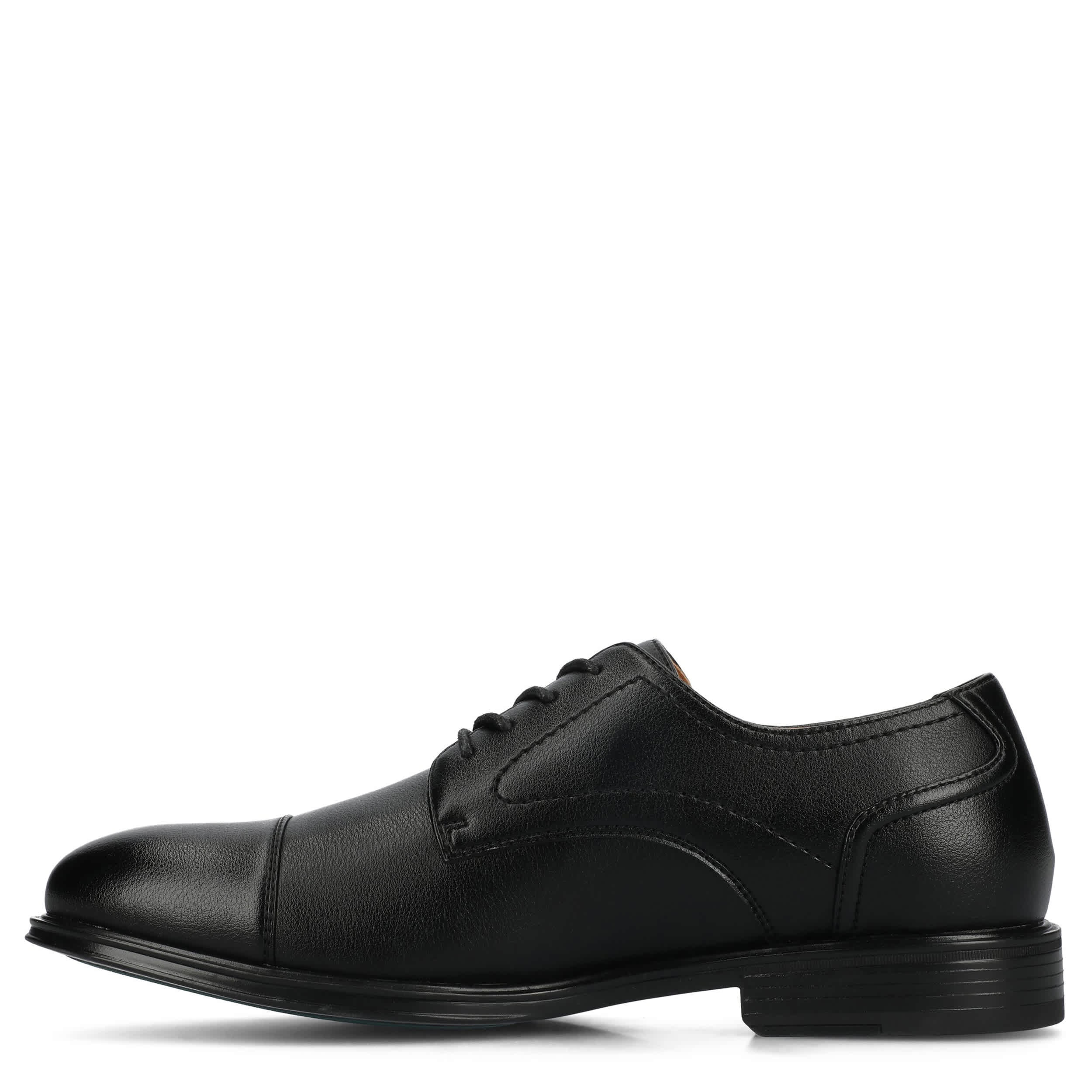 VANCE CO-MENS ALEC CAP TOE DRESS SHOE-BLACK & 