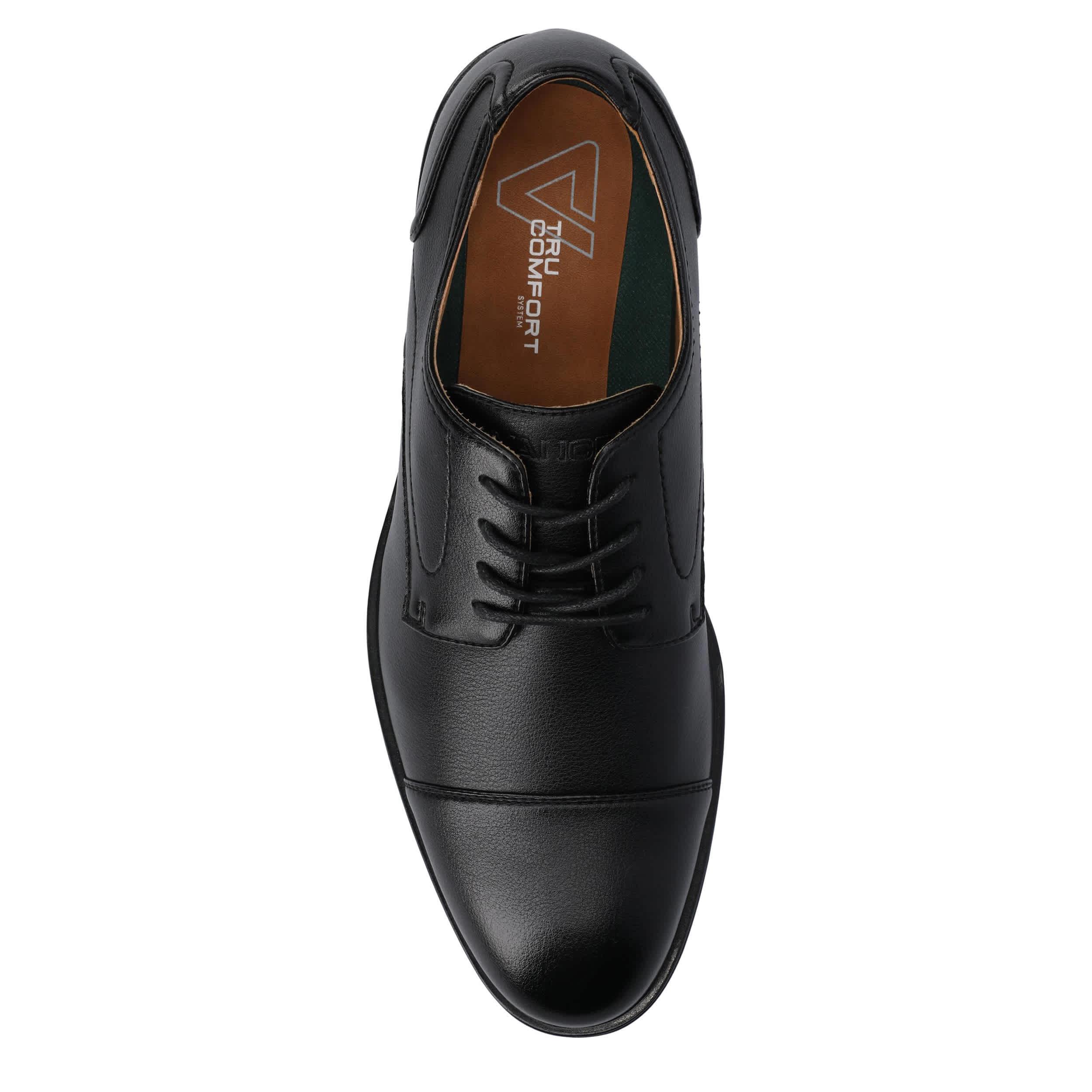 VANCE CO-MENS ALEC CAP TOE DRESS SHOE-BLACK & 