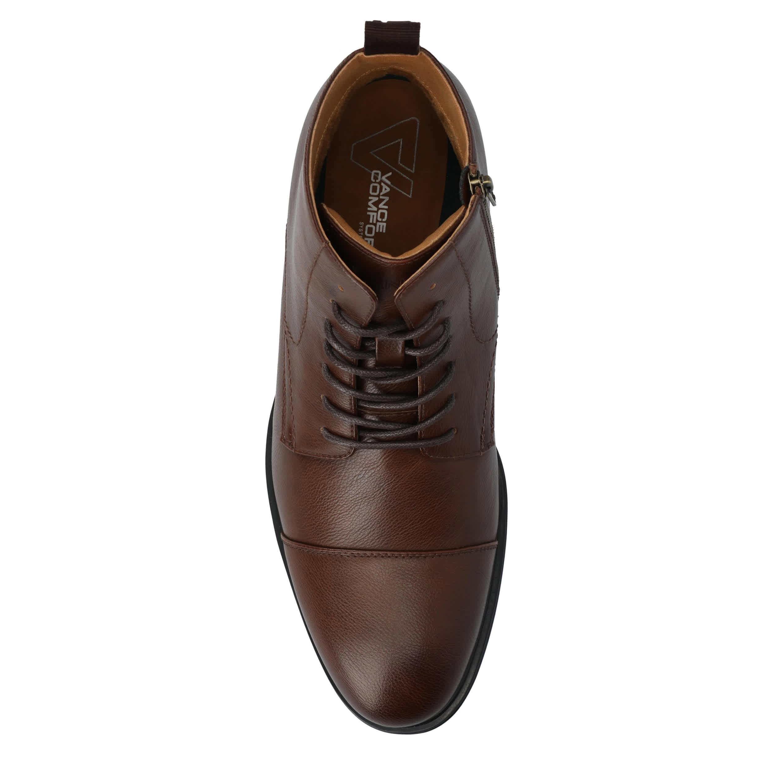 VANCE CO-MENS BLACKWELL LACE-UP BOOT-DARK BROWN & 