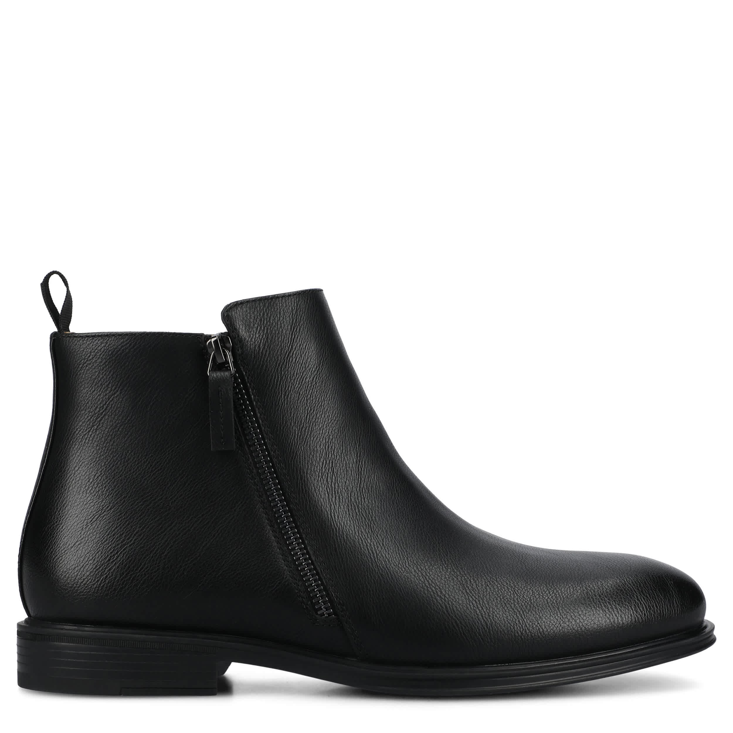 VANCE CO-MENS DARNELL SIDE ZIP ANKLE BOOT-BLACK & 