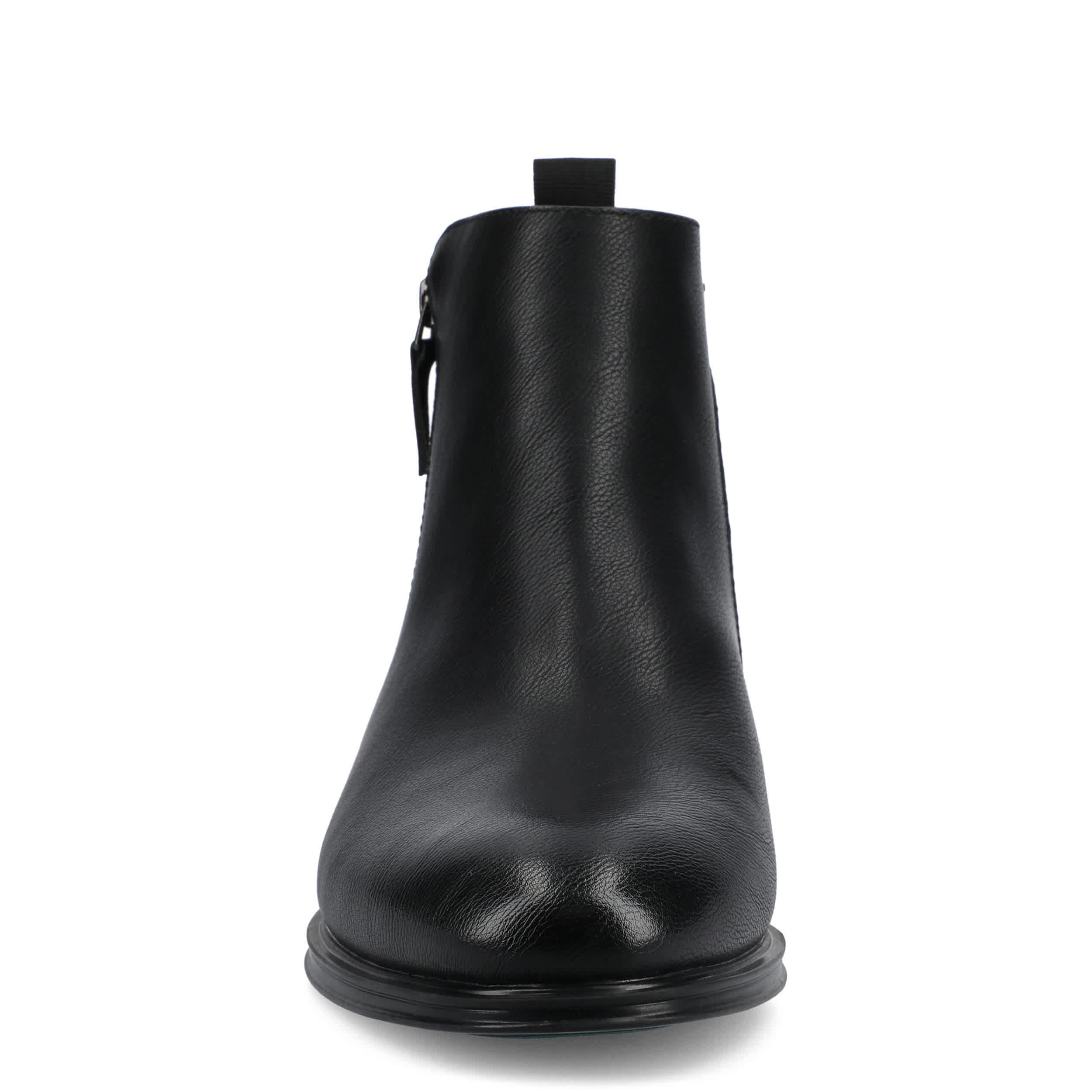 VANCE CO-MENS DARNELL SIDE ZIP ANKLE BOOT-BLACK & 