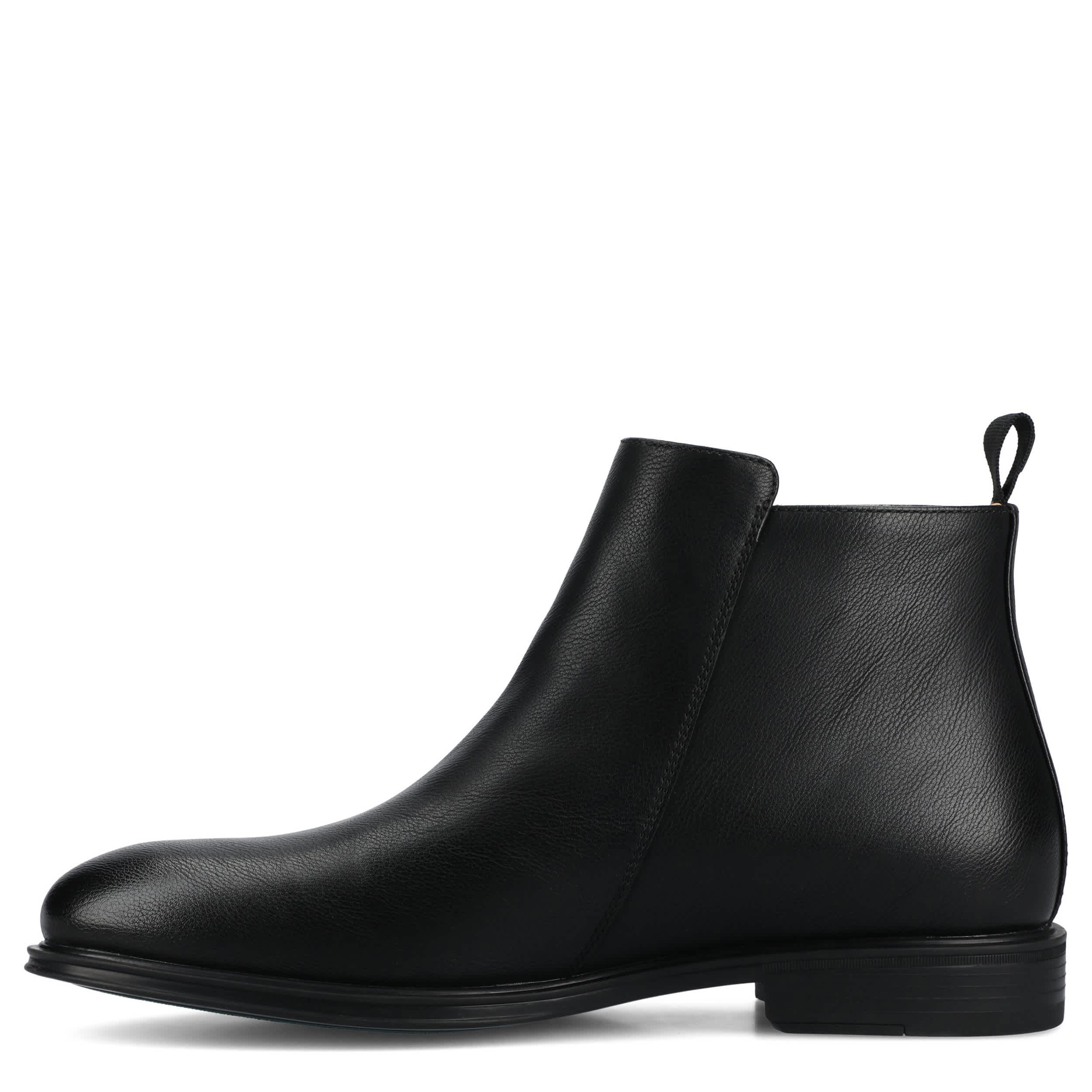 VANCE CO-MENS DARNELL SIDE ZIP ANKLE BOOT-BLACK & 