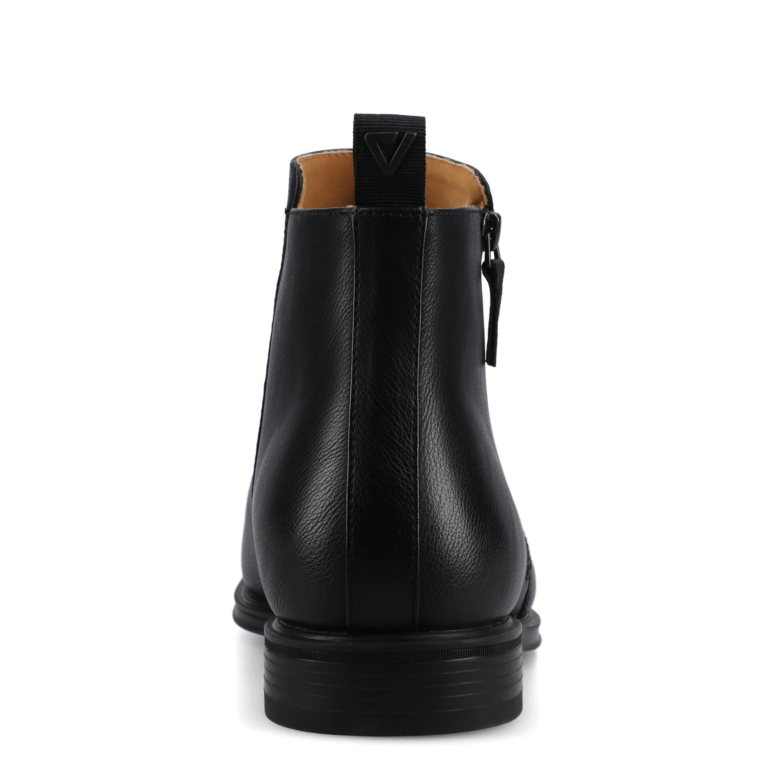 VANCE CO-MENS DARNELL SIDE ZIP ANKLE BOOT-BLACK & 
