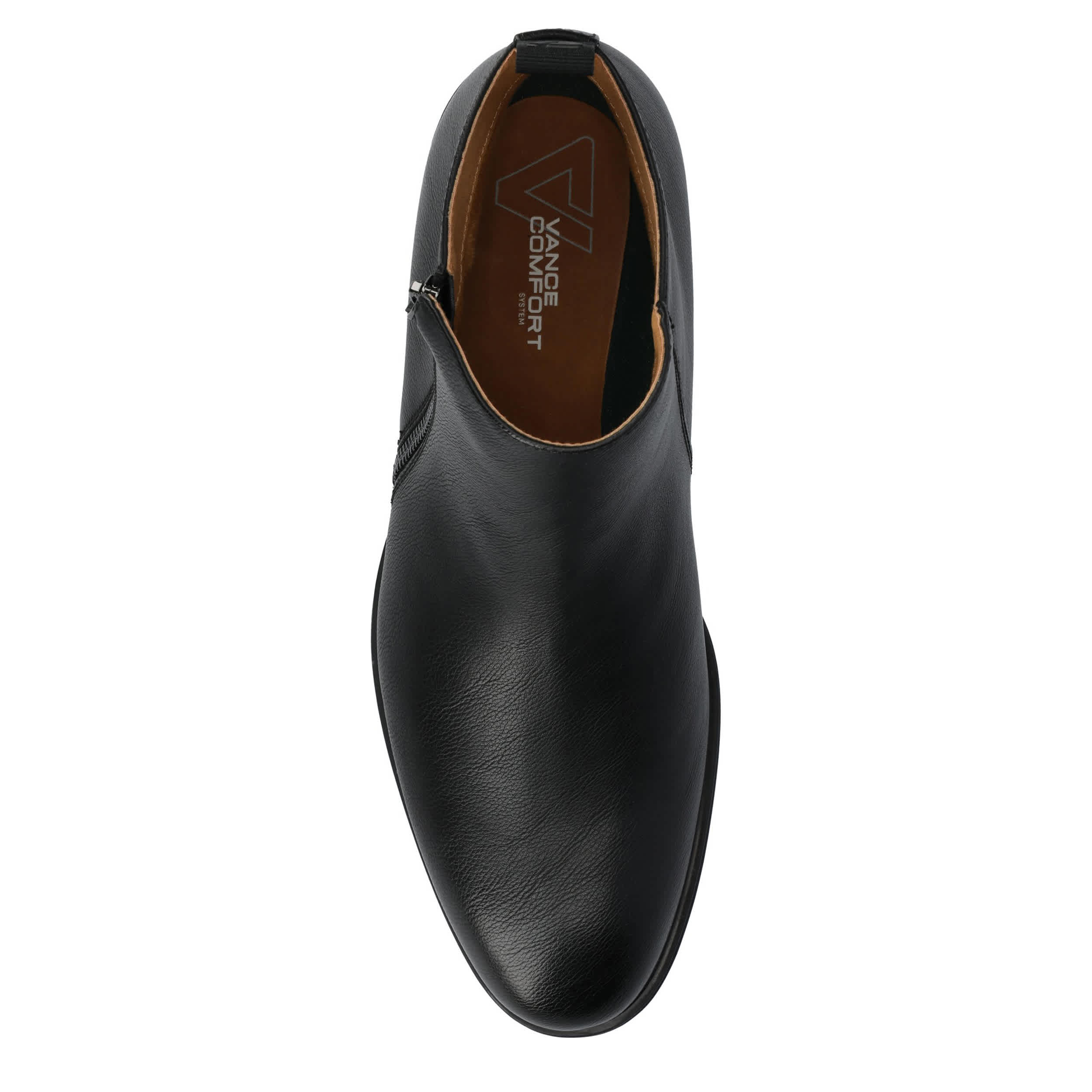 VANCE CO-MENS DARNELL SIDE ZIP ANKLE BOOT-BLACK & 