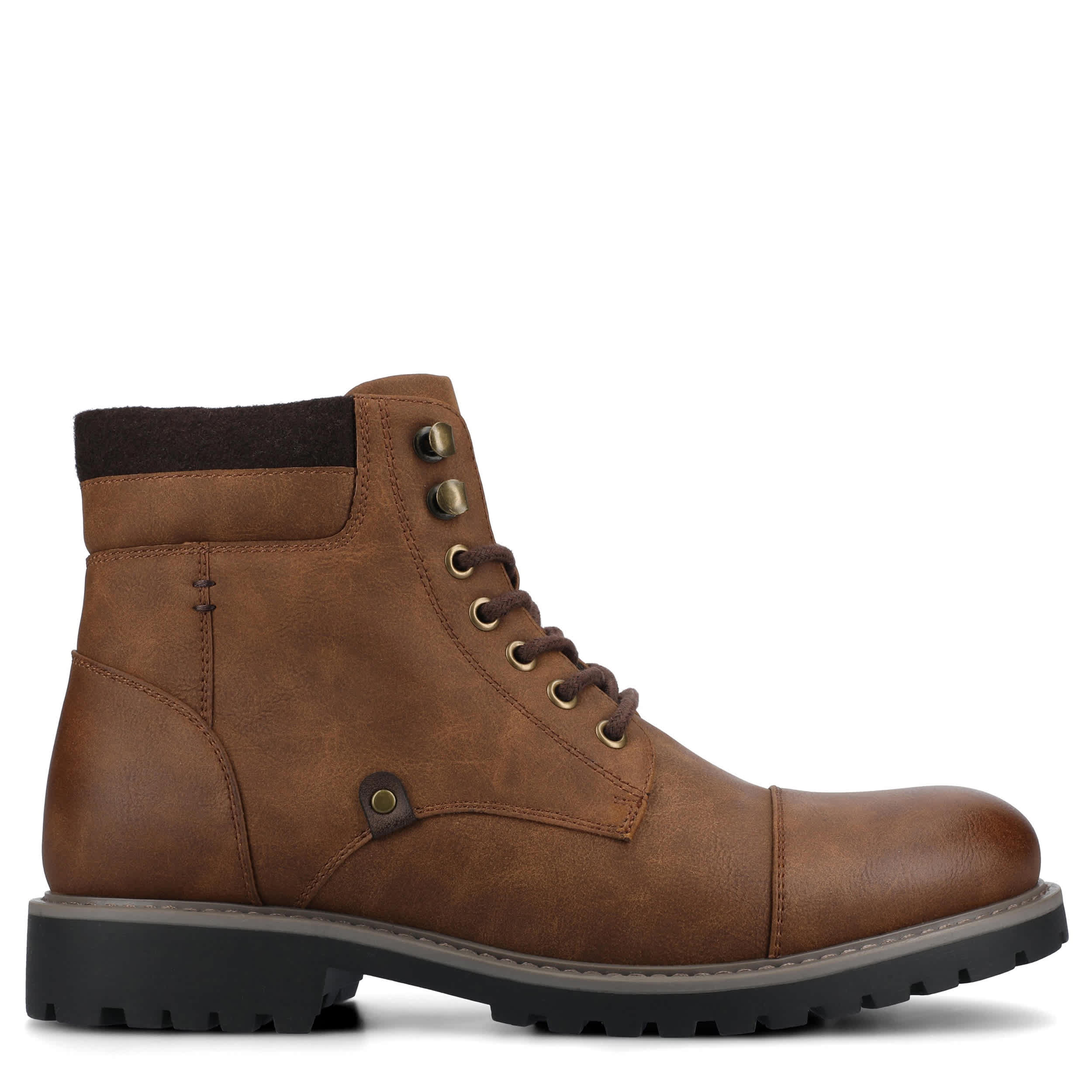 VANCE CO-MENS YUKKON CAP TOE BOOT-BROWN & 