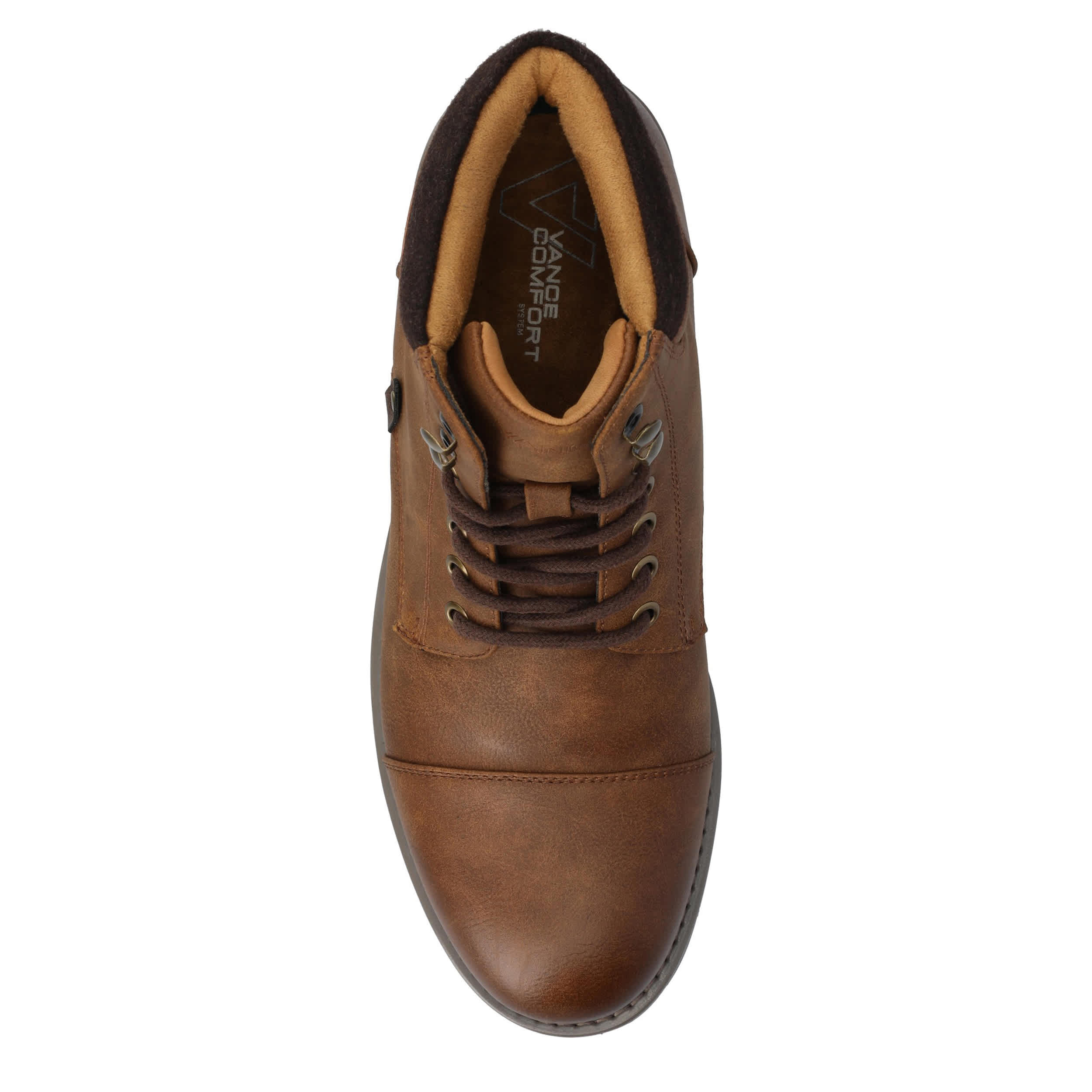 VANCE CO-MENS YUKKON CAP TOE BOOT-BROWN & 