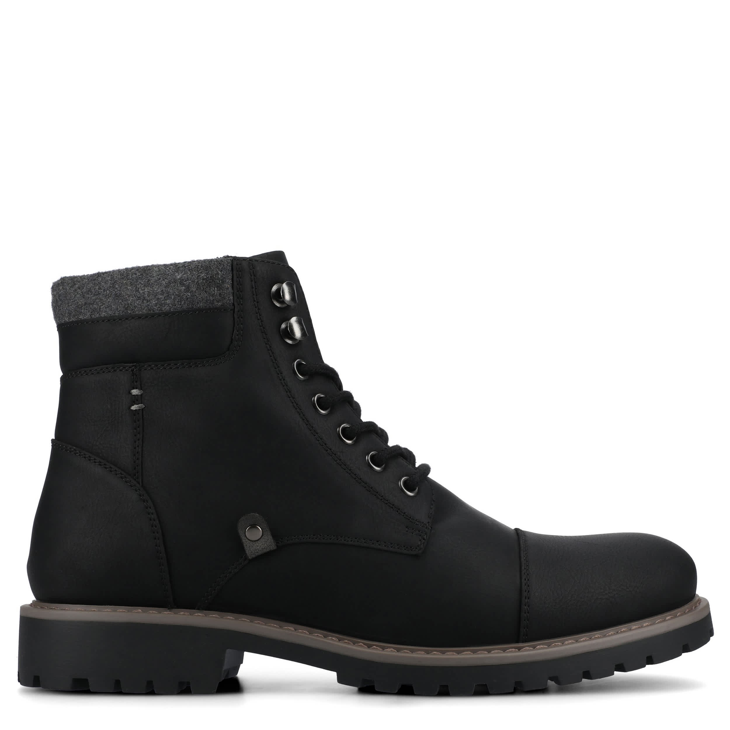 VANCE CO-MENS YUKKON CAP TOE BOOT-BLACK & 