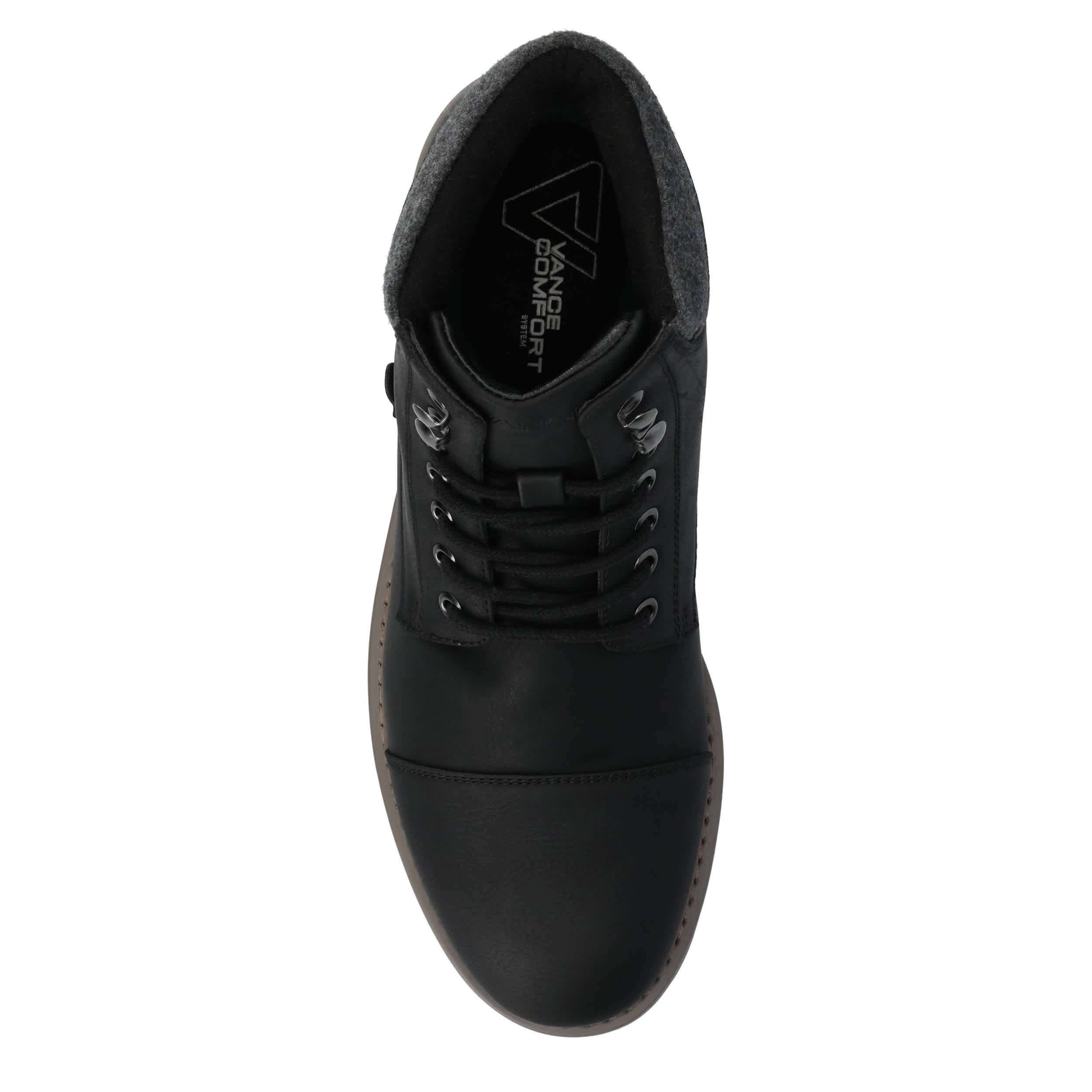 VANCE CO-MENS YUKKON CAP TOE BOOT-BLACK & 